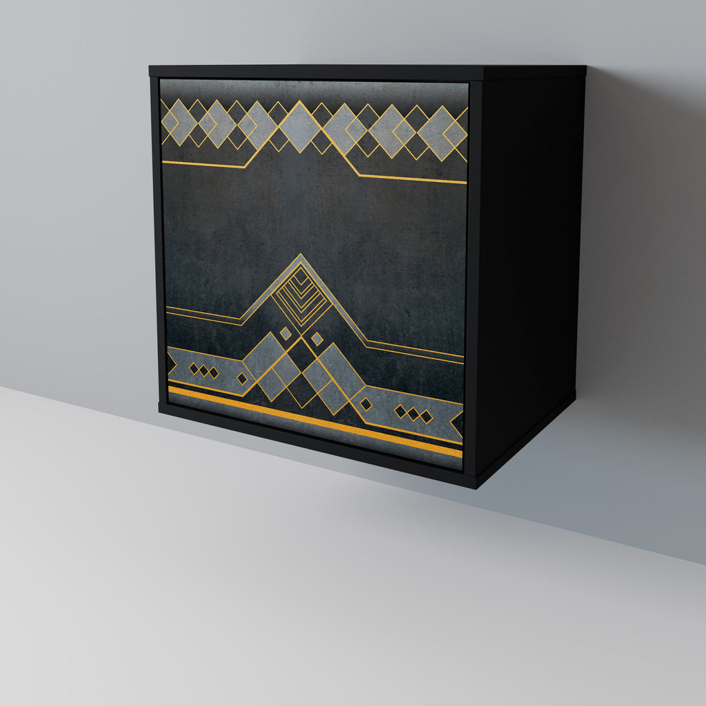 ROYAL ORDINARINESS Aparador de 1 Porta em Acabamento Preto