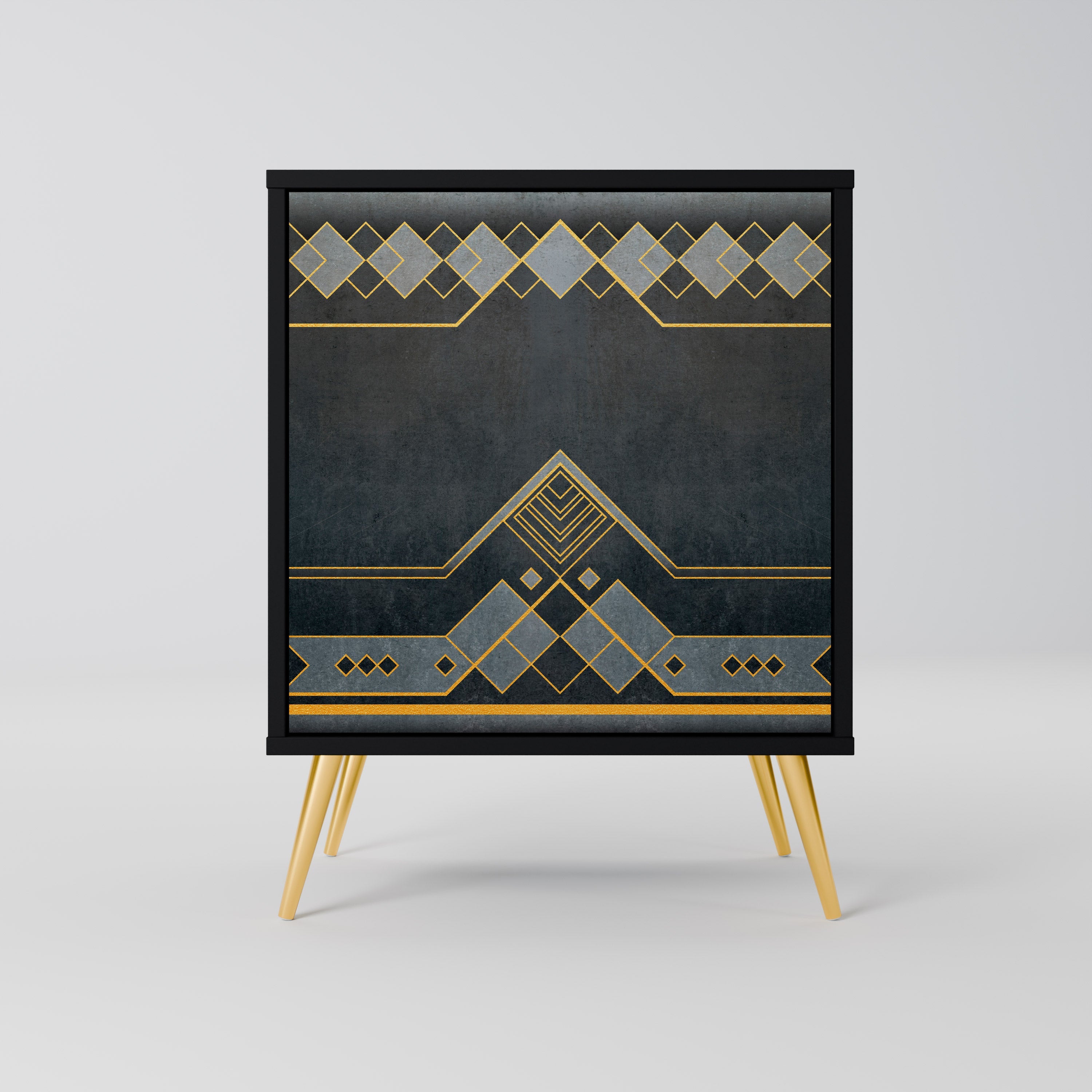 ROYAL ORDINARINESS Aparador de 1 Porta em Acabamento Preto