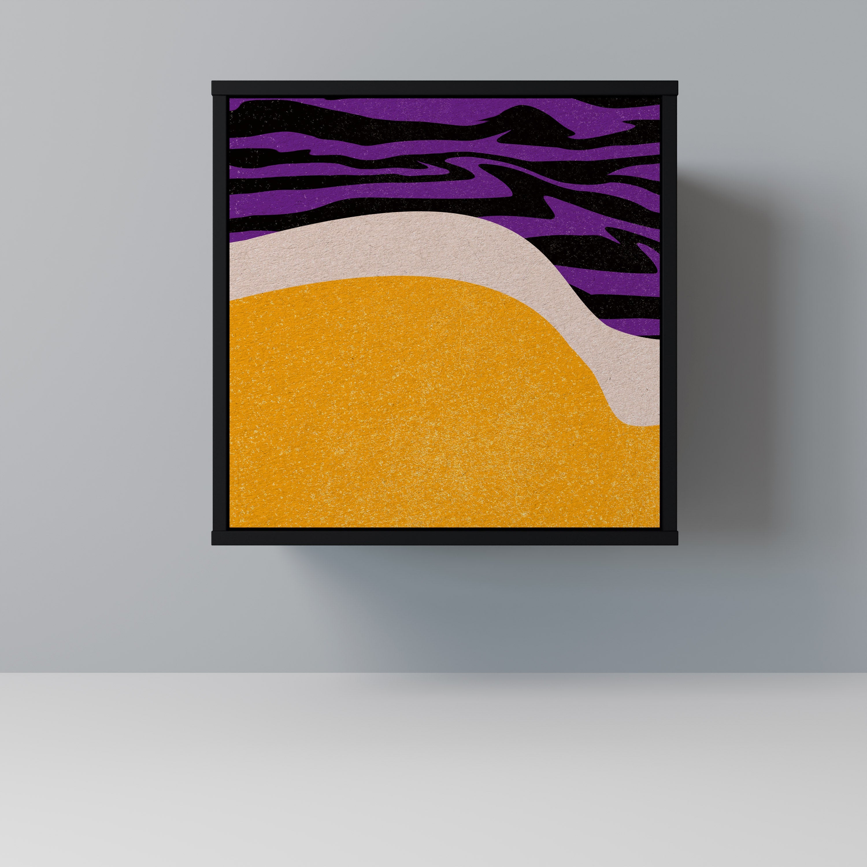 INDEPENDENT BORDER Aparador de 1 Porta em Acabamento Preto