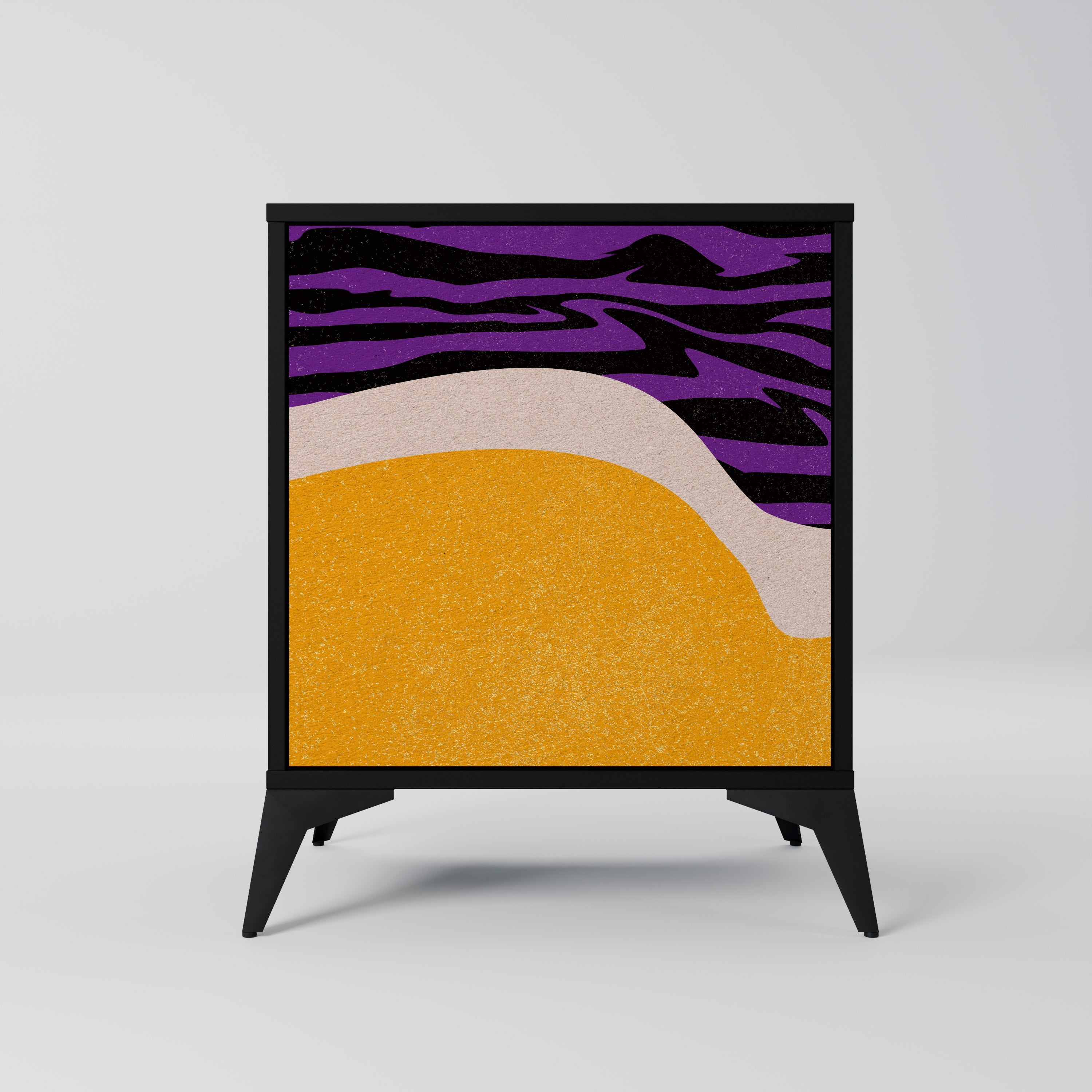 INDEPENDENT BORDER Aparador de 1 Porta em Acabamento Preto