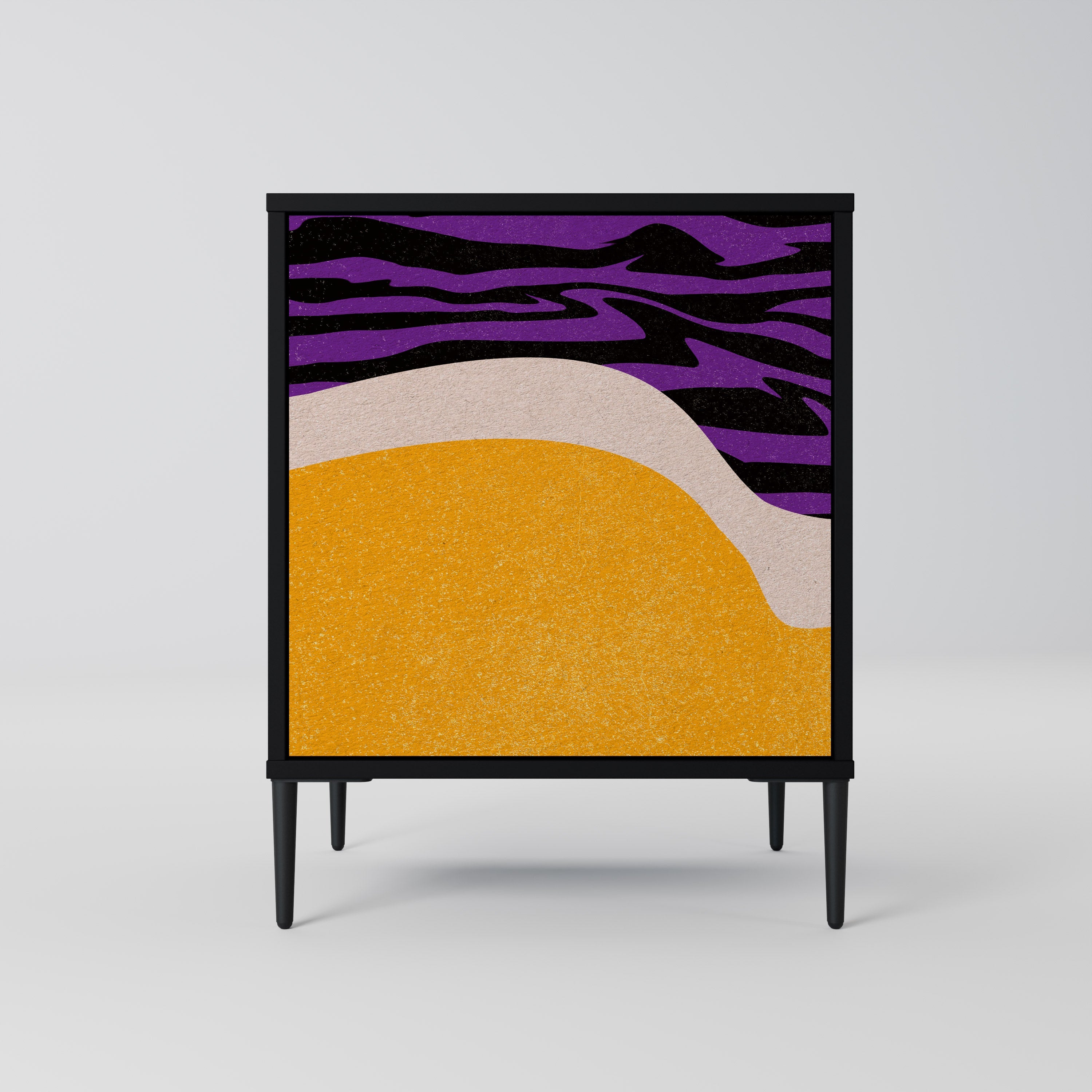 INDEPENDENT BORDER Aparador de 1 Porta em Acabamento Preto