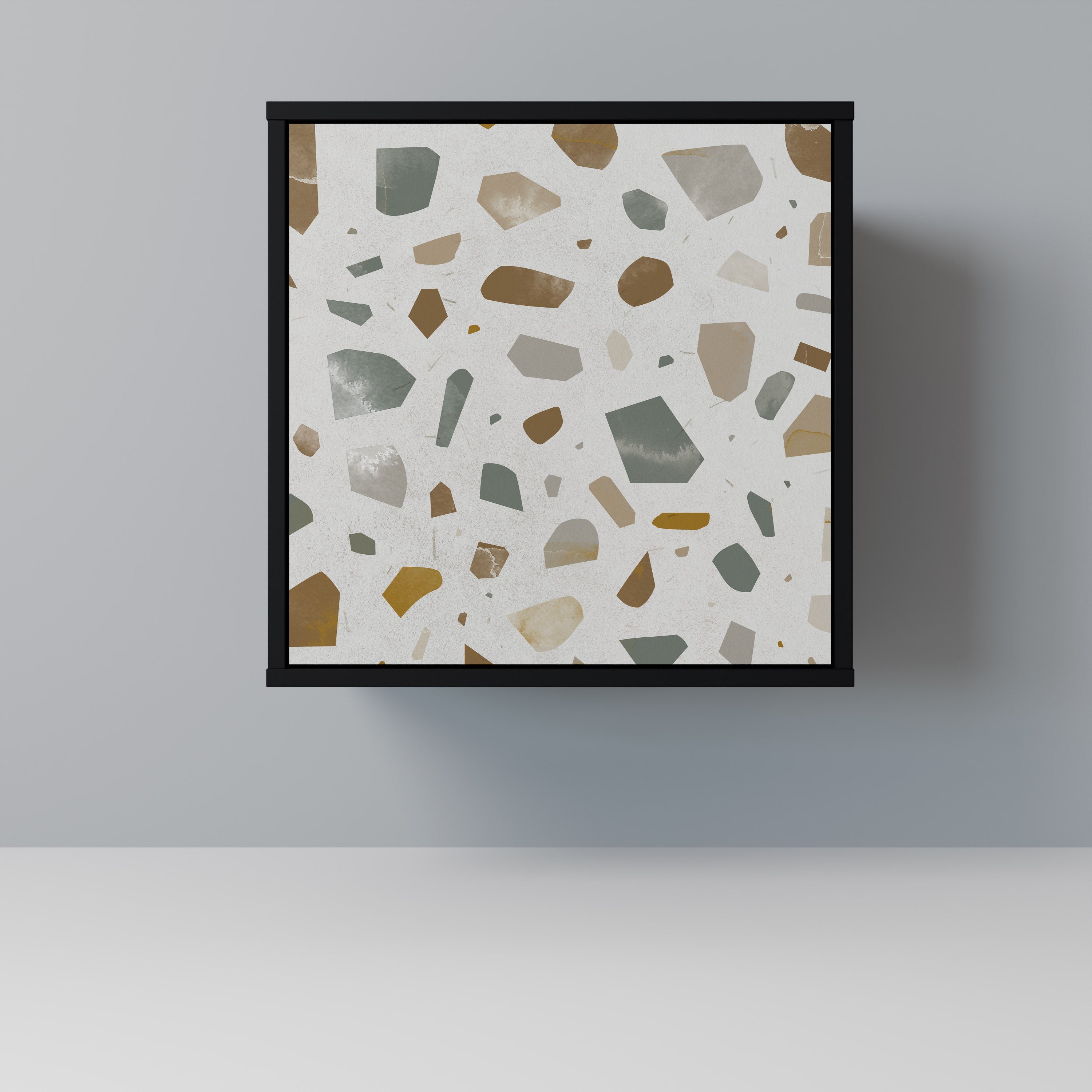 PIECES OF TOMORROW Aparador de 1 Porta em Acabamento Preto