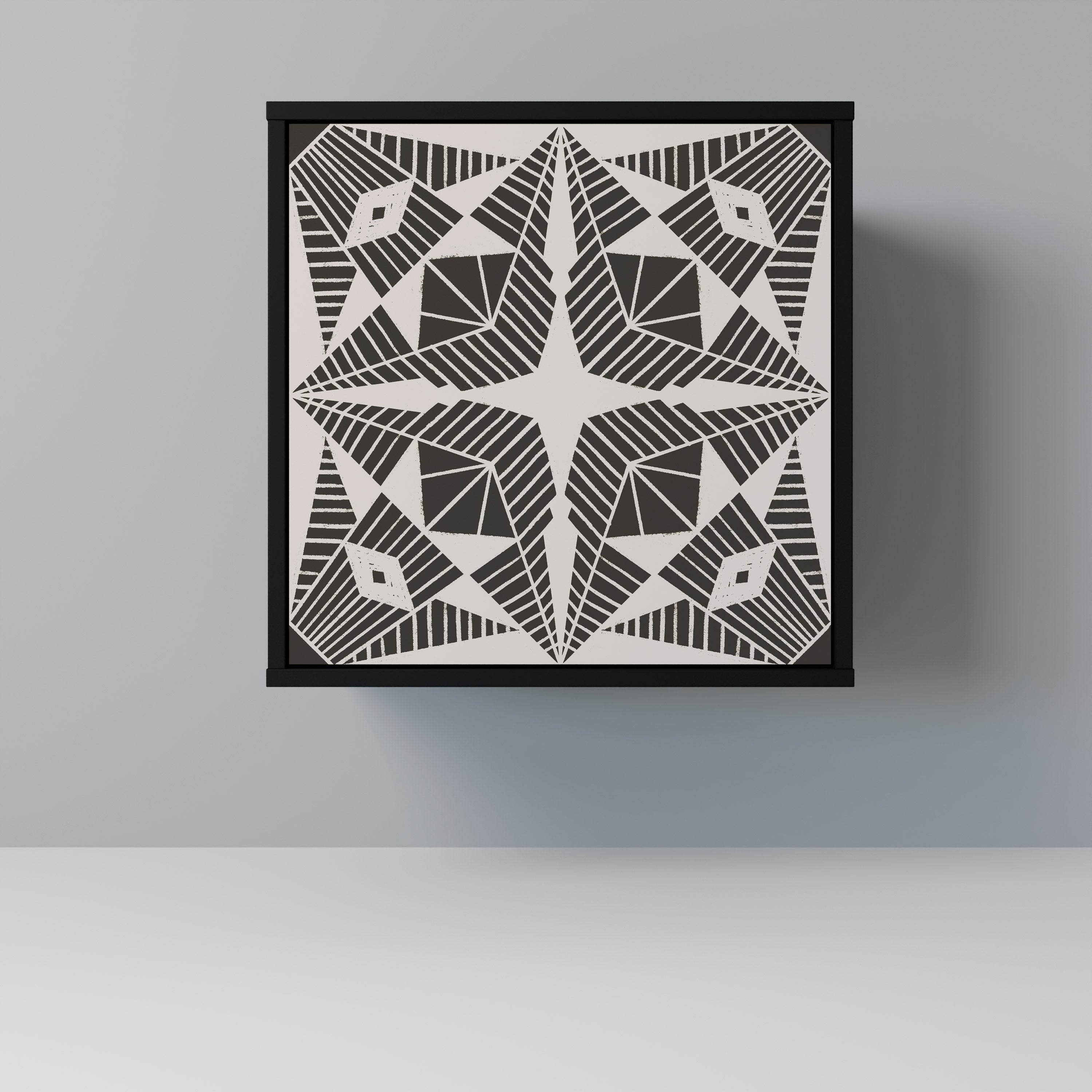 MONOCHROME NEXUS Aparador de 1 Porta em Acabamento Preto