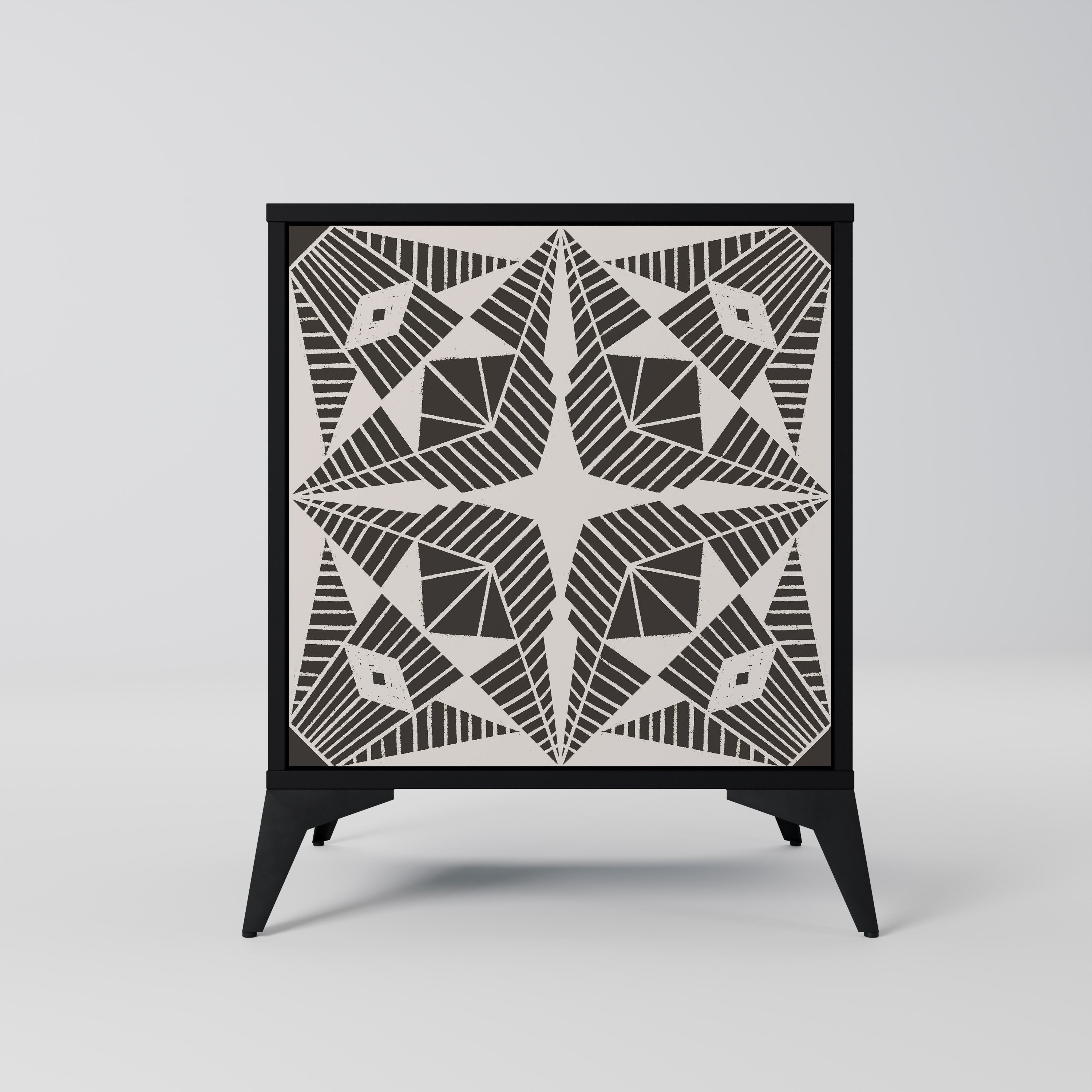 MONOCHROME NEXUS Aparador de 1 Porta em Acabamento Preto