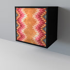 INDIAN FOLK Aparador de 1 Porta em Acabamento Preto