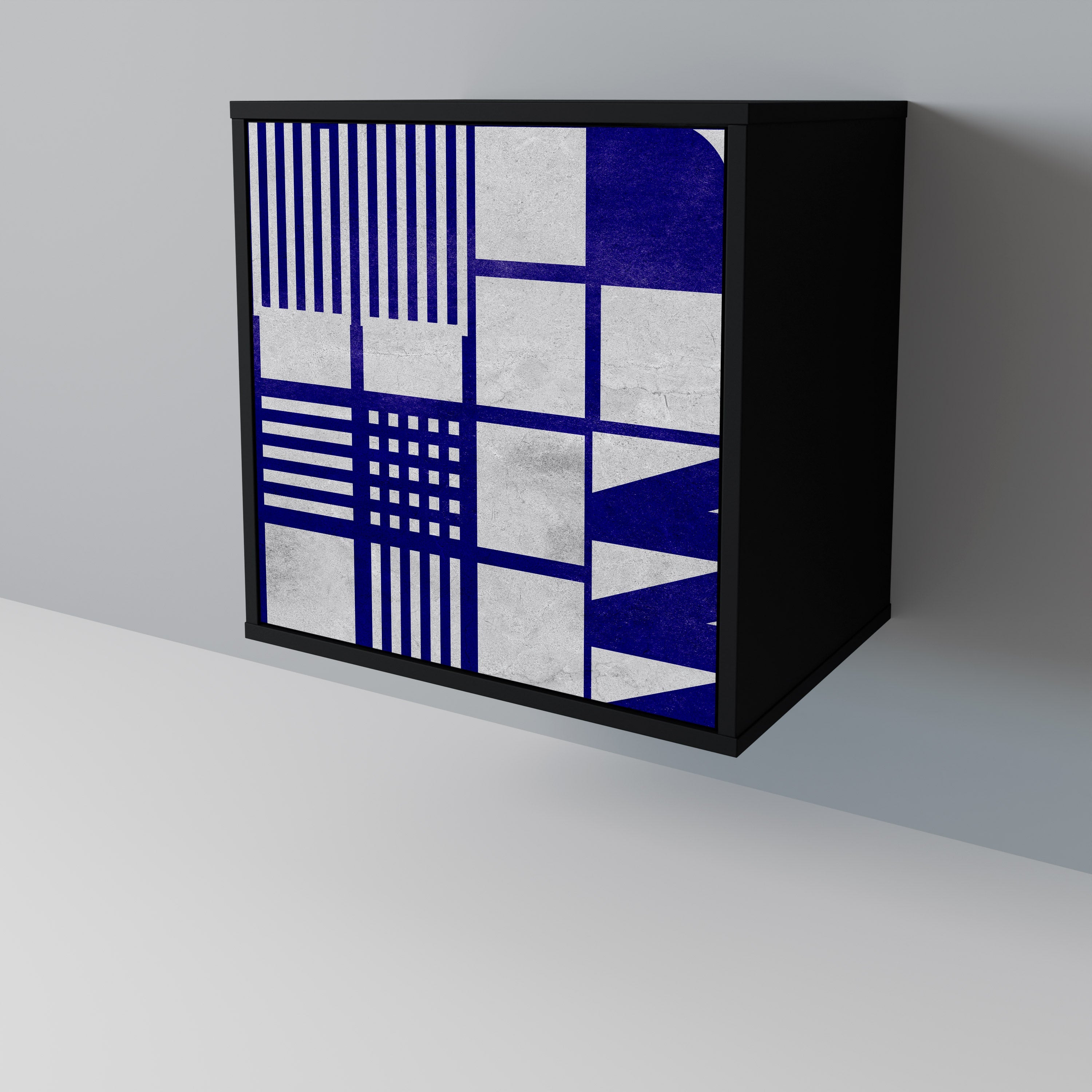 THE RIGHT PLACES Aparador de 1 Porta em Acabamento Preto