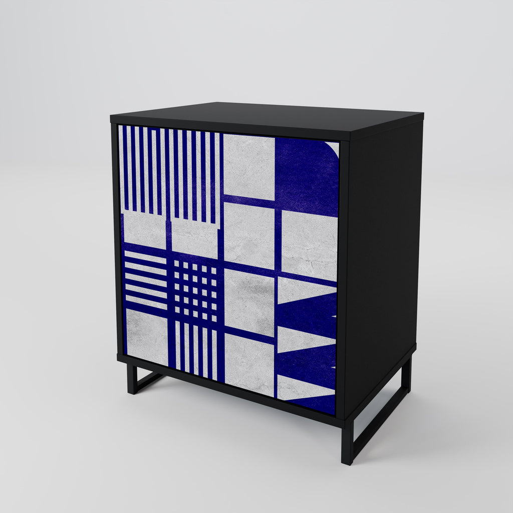 THE RIGHT PLACES Aparador de 1 Porta em Acabamento Preto