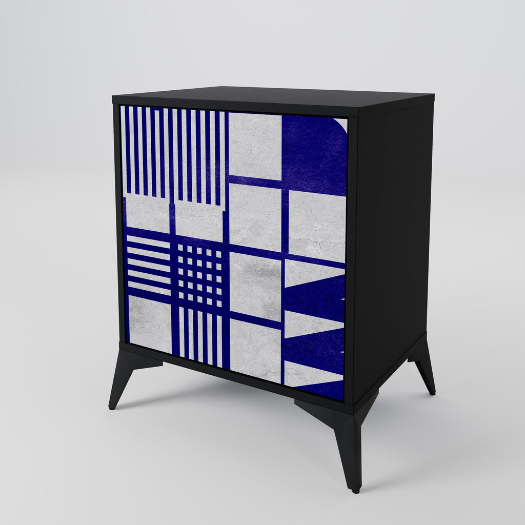 THE RIGHT PLACES Aparador de 1 Porta em Acabamento Preto