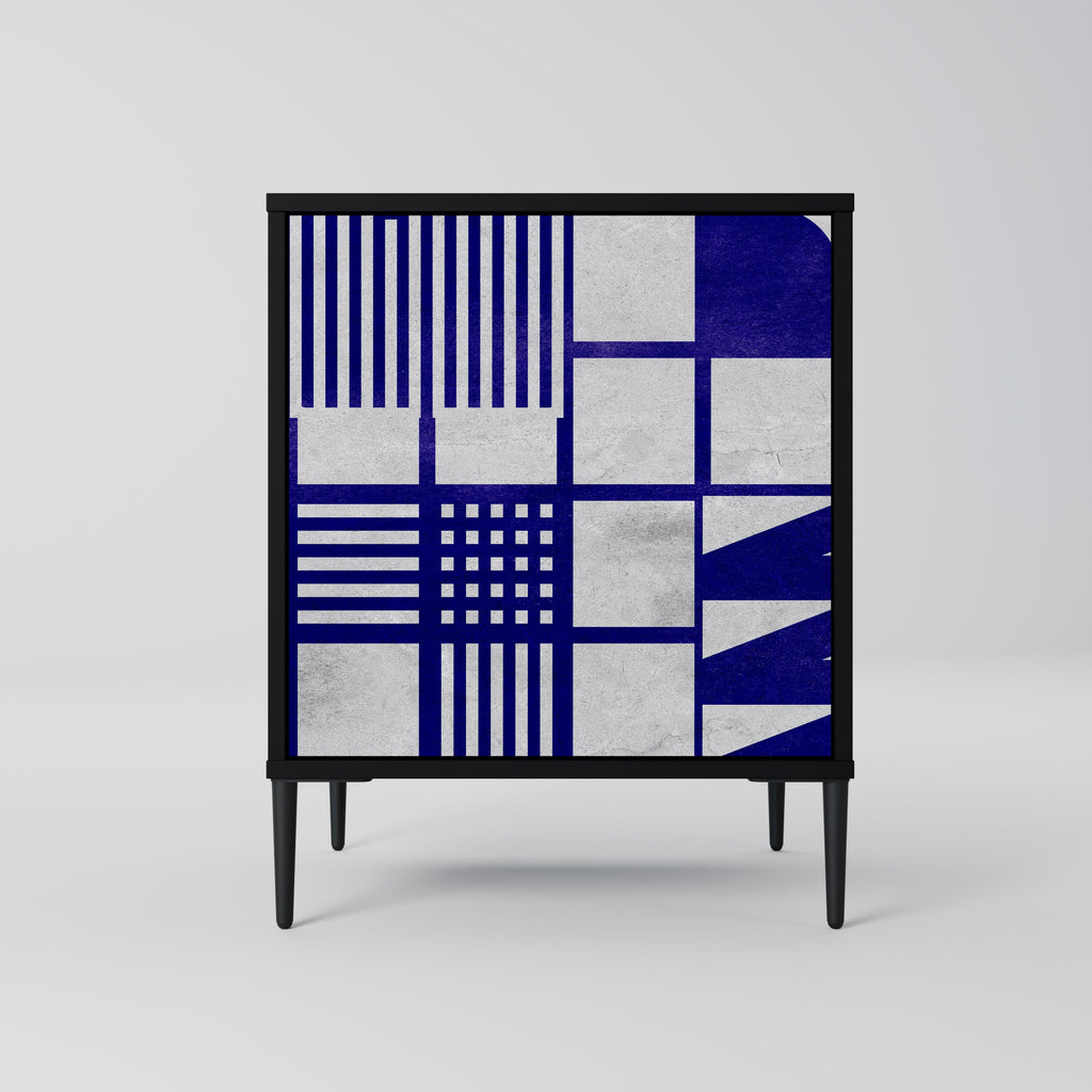 THE RIGHT PLACES Aparador de 1 Porta em Acabamento Preto