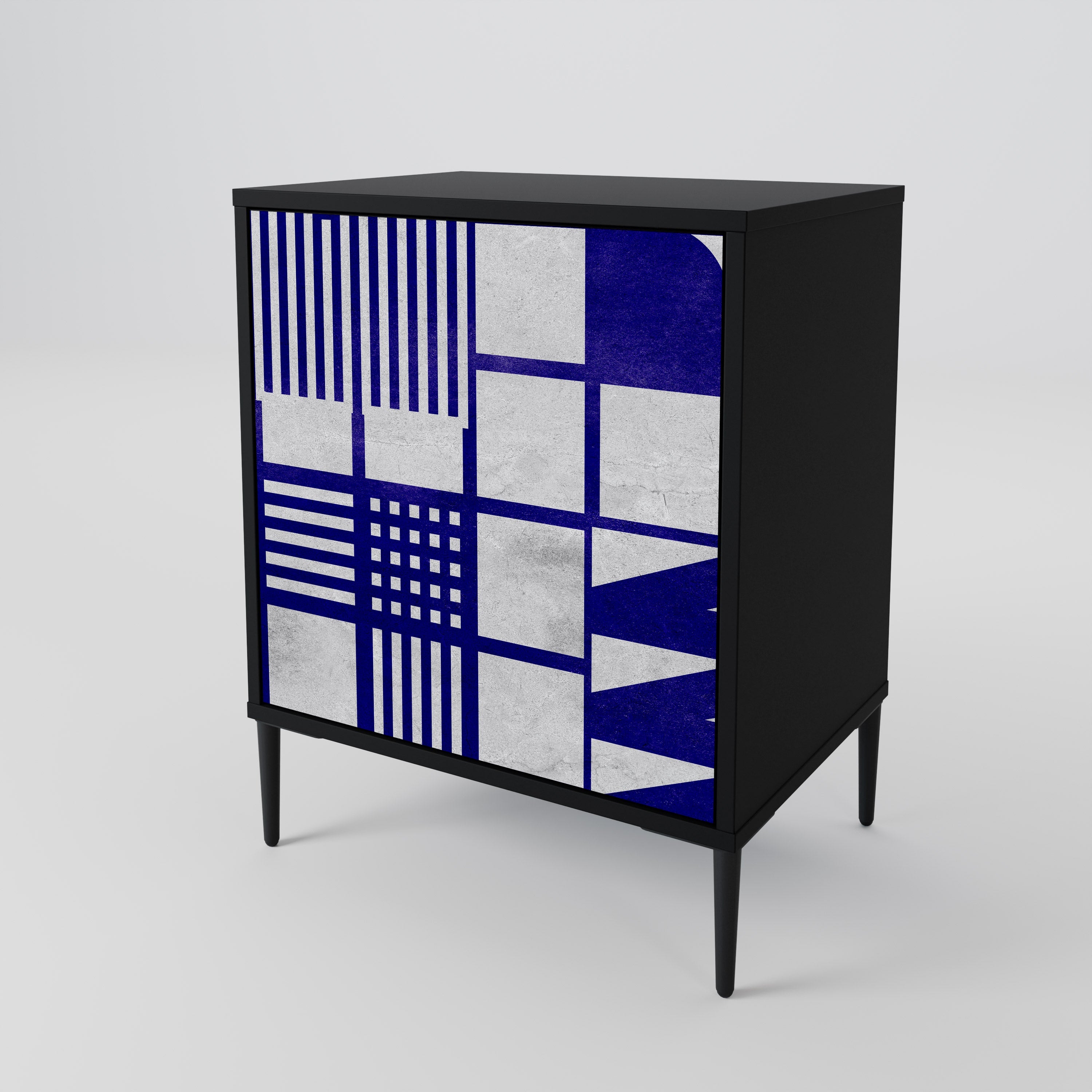 THE RIGHT PLACES Aparador de 1 Porta em Acabamento Preto