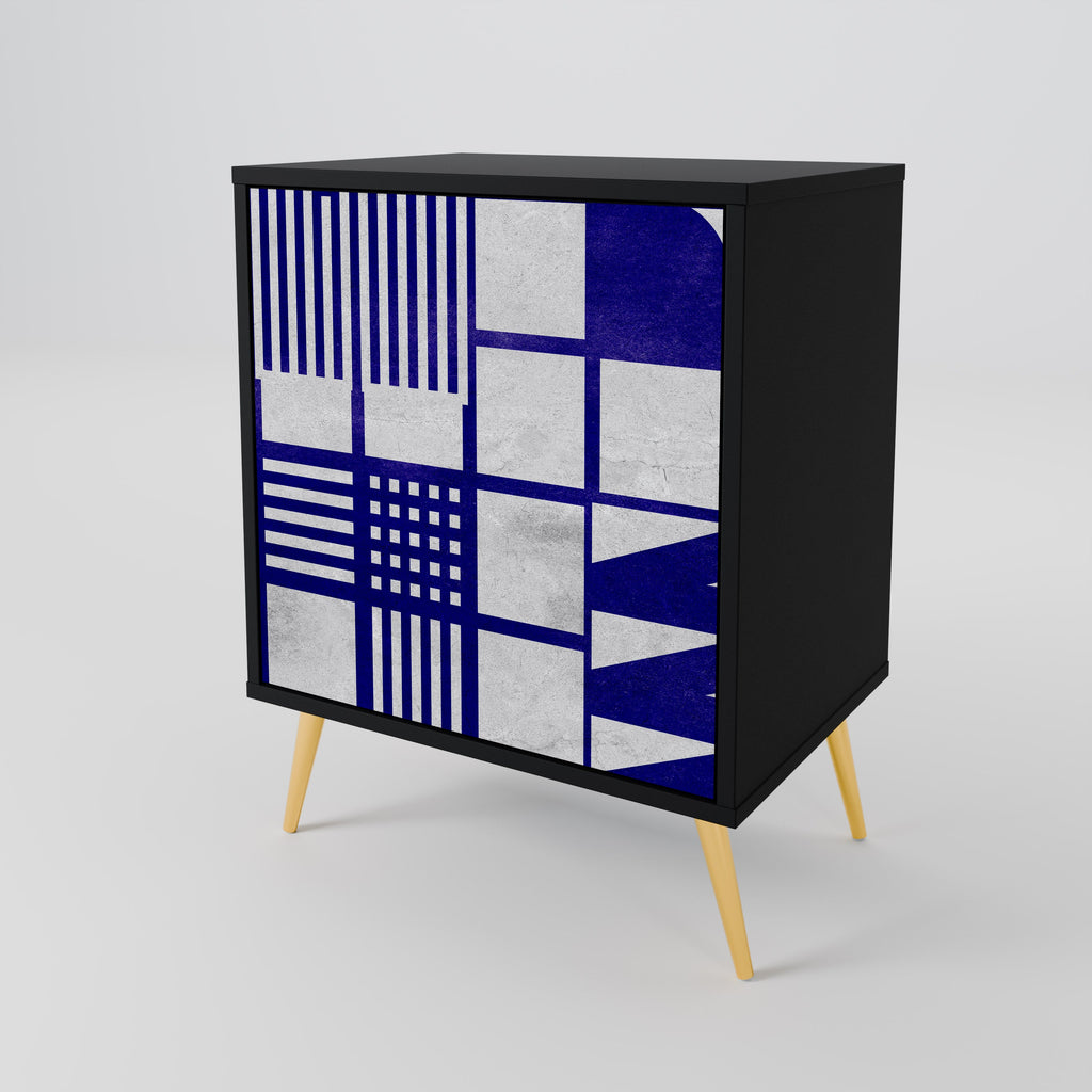 THE RIGHT PLACES Aparador de 1 Porta em Acabamento Preto