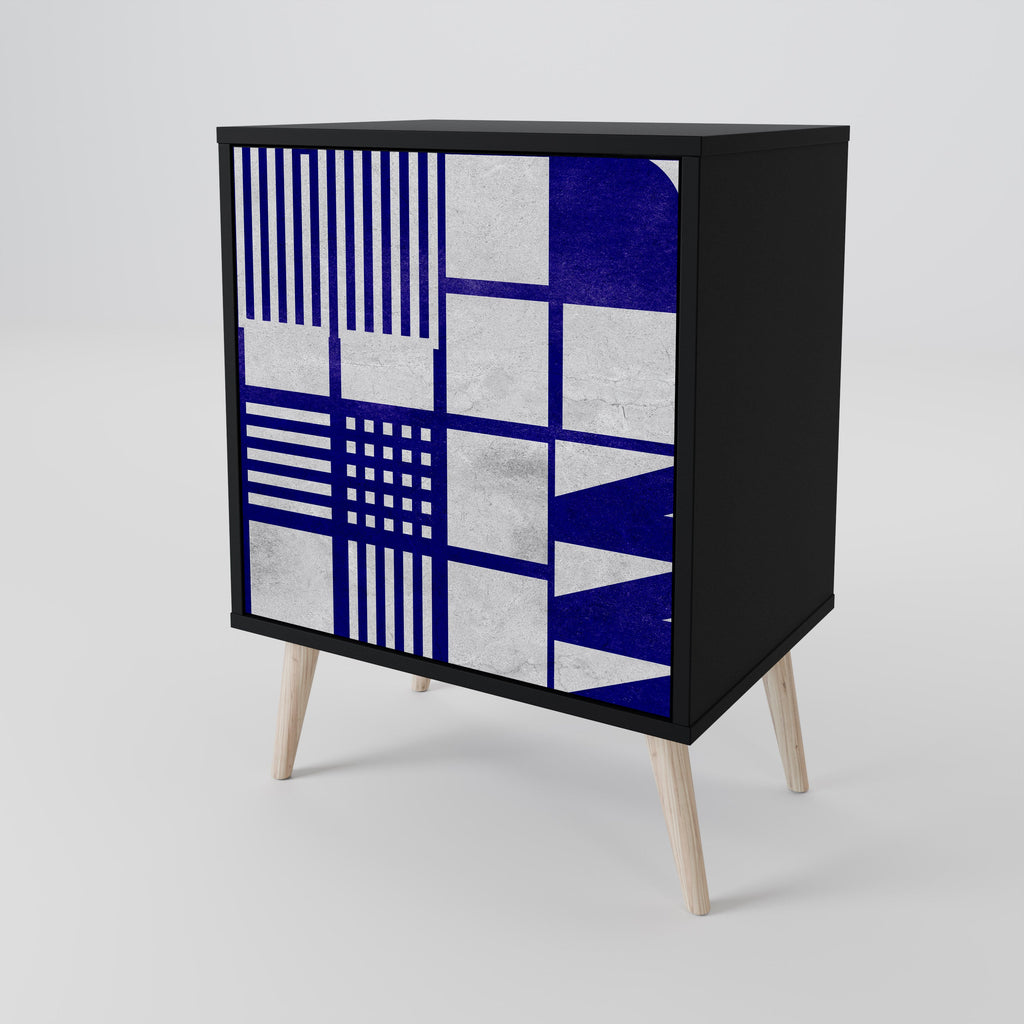 THE RIGHT PLACES Aparador de 1 Porta em Acabamento Preto