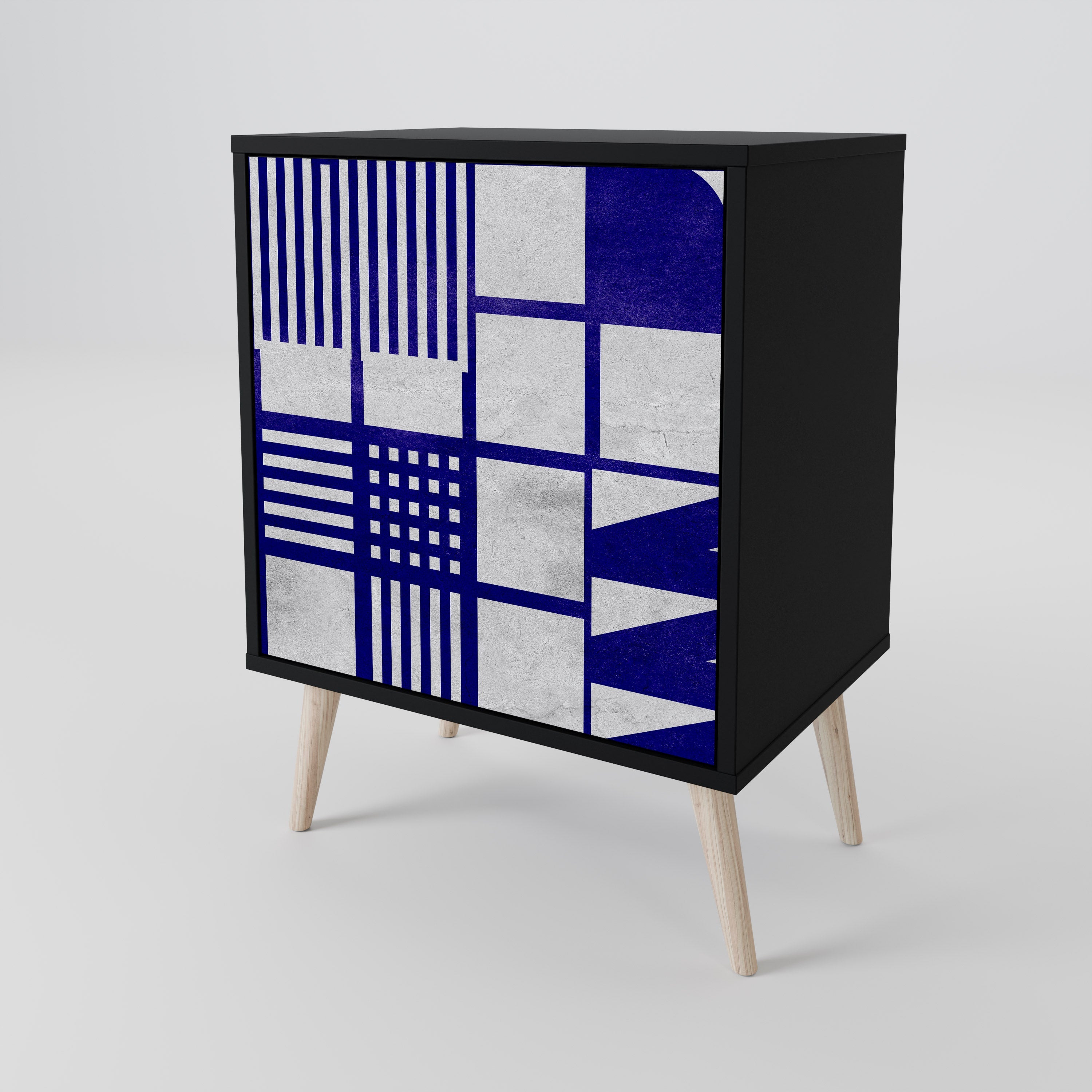 THE RIGHT PLACES Aparador de 1 Porta em Acabamento Preto