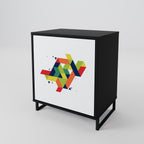 FUTURE SIGN Aparador de 1 Porta em Acabamento Preto