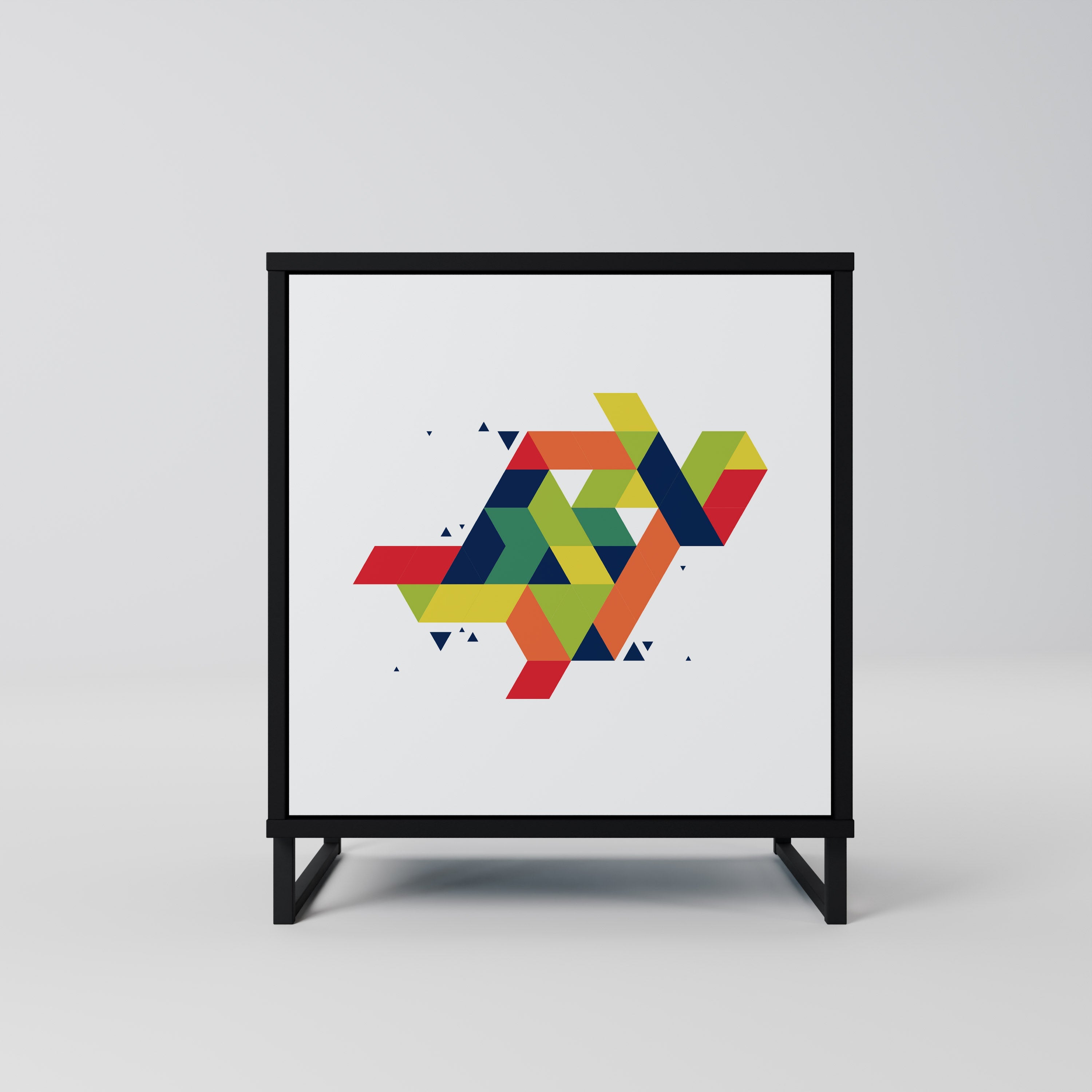 FUTURE SIGN Aparador de 1 Porta em Acabamento Preto