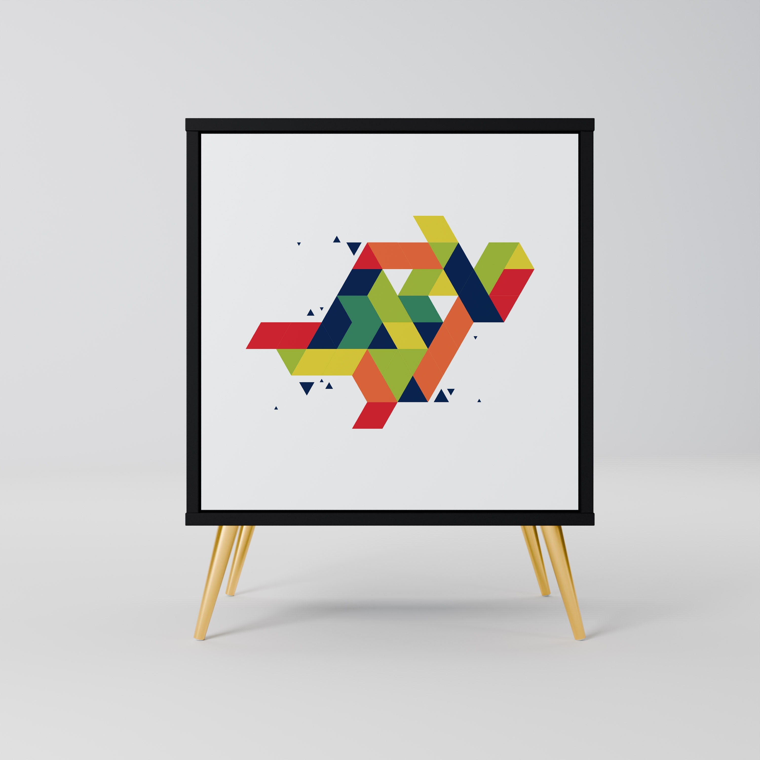 FUTURE SIGN Aparador de 1 Porta em Acabamento Preto