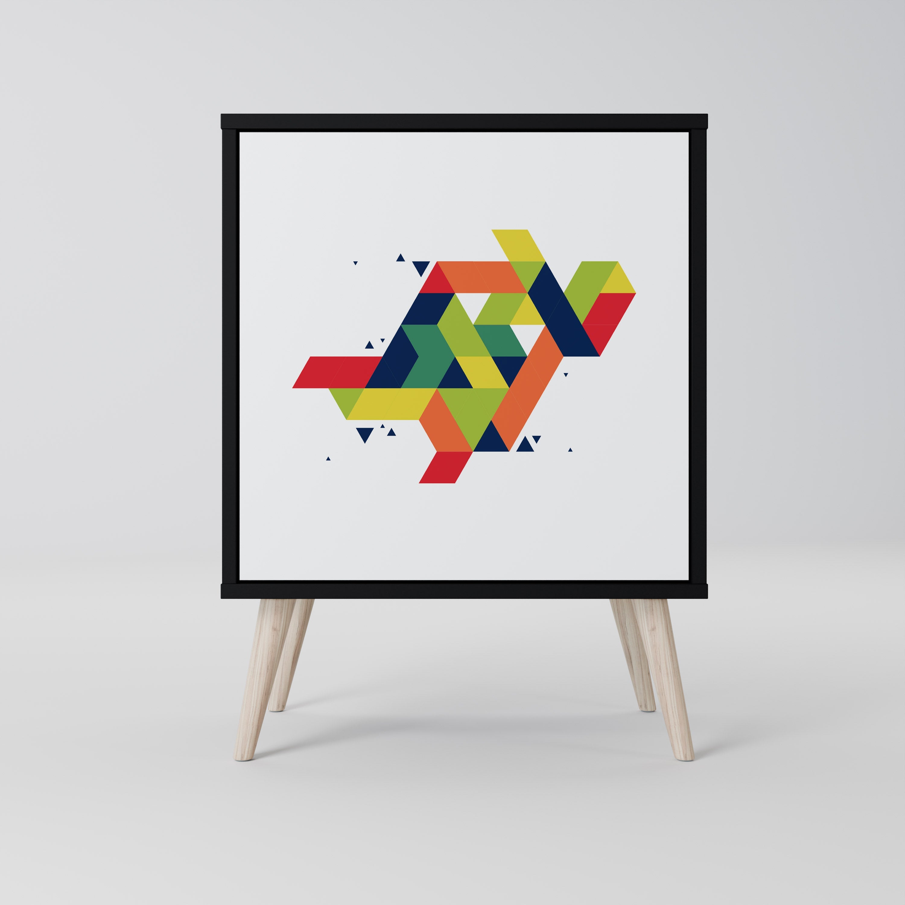 FUTURE SIGN Aparador de 1 Porta em Acabamento Preto