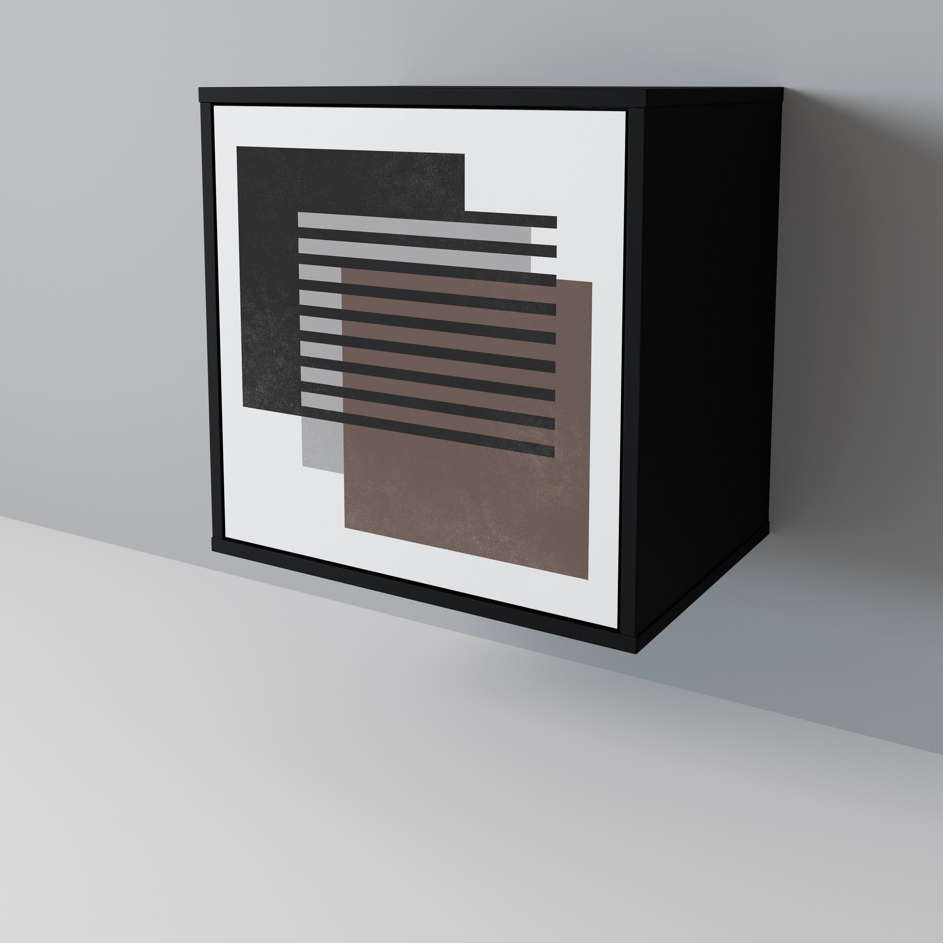 SHADOW SYNCHRONY Aparador de 1 Porta em Acabamento Preto