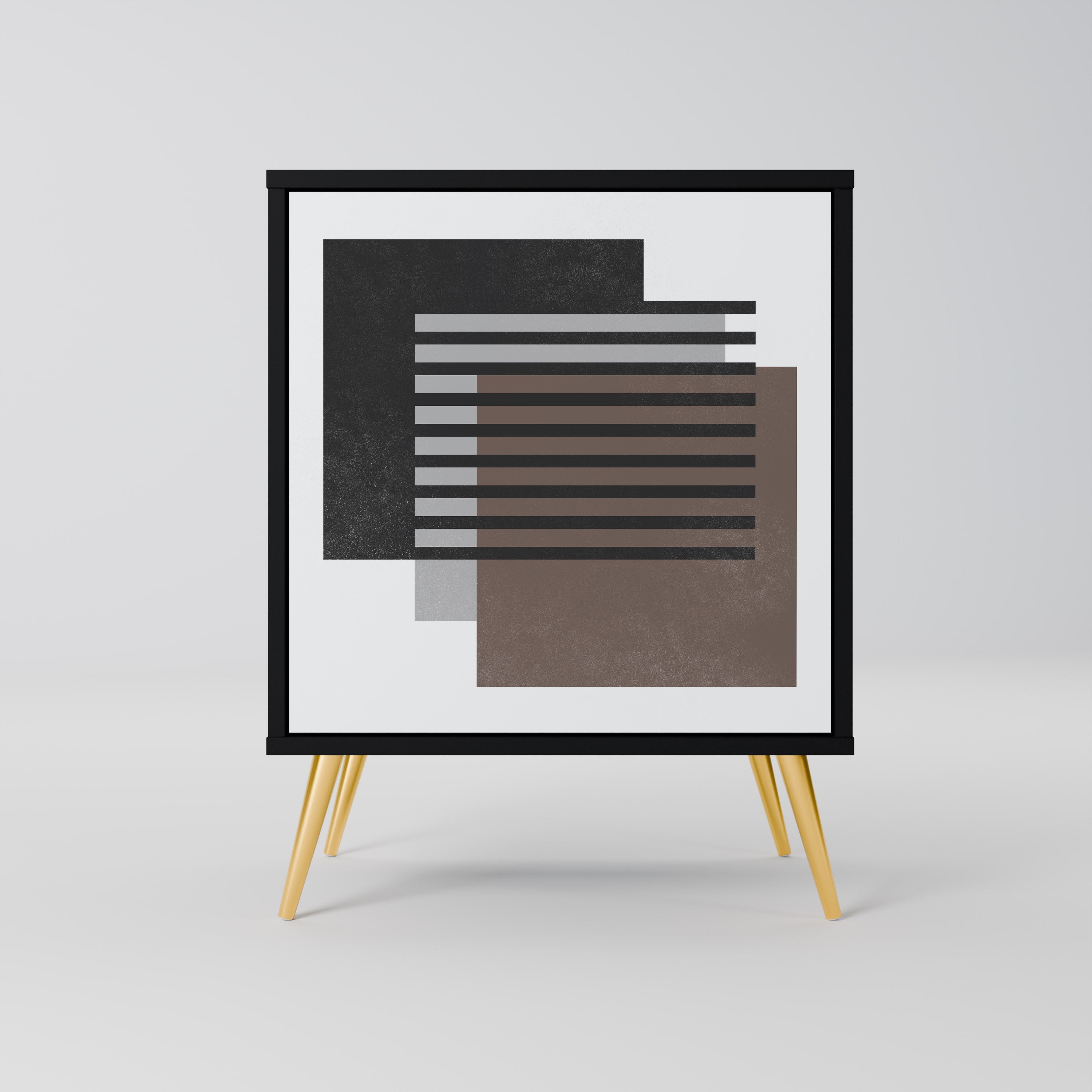 SHADOW SYNCHRONY Aparador de 1 Porta em Acabamento Preto