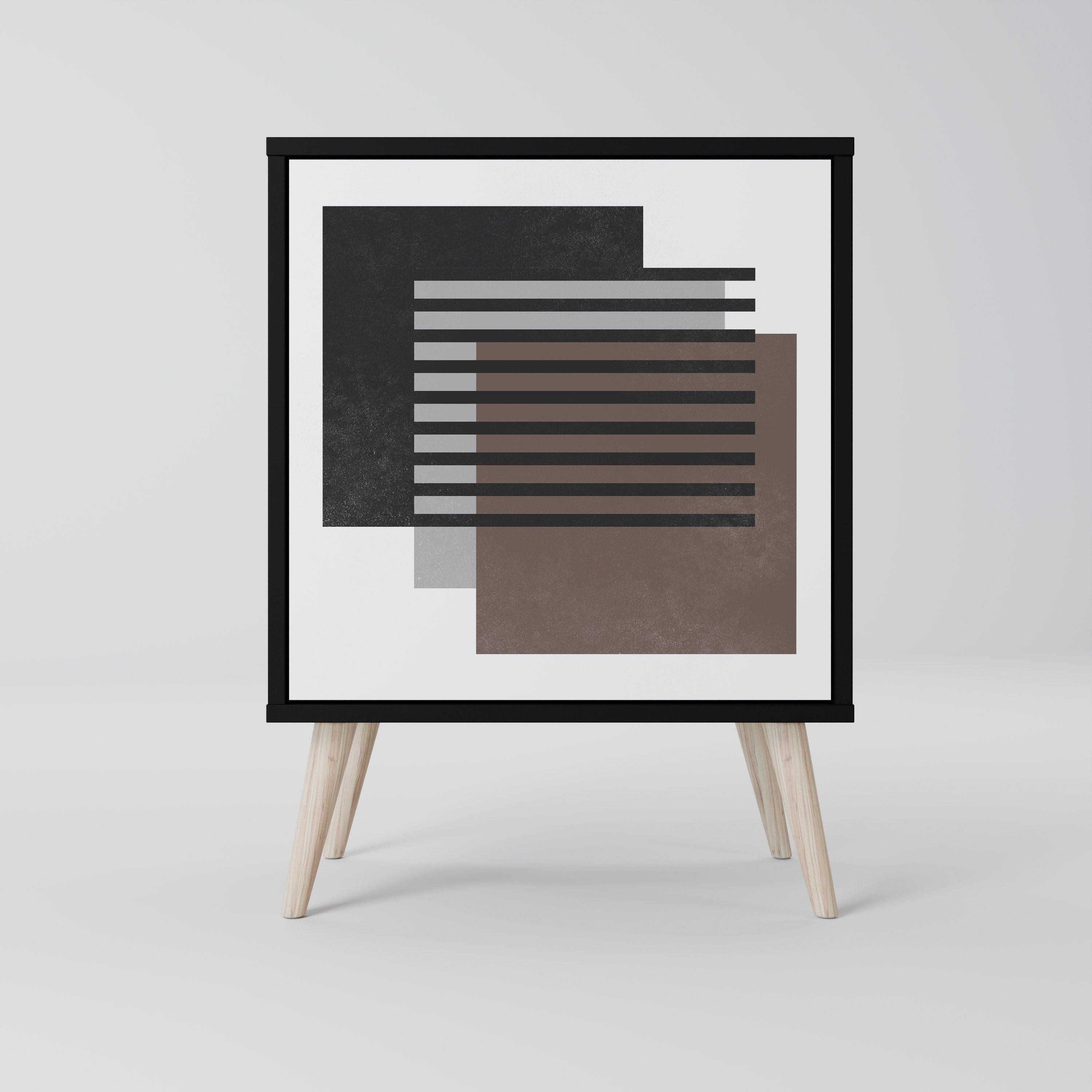 SHADOW SYNCHRONY Aparador de 1 Porta em Acabamento Preto