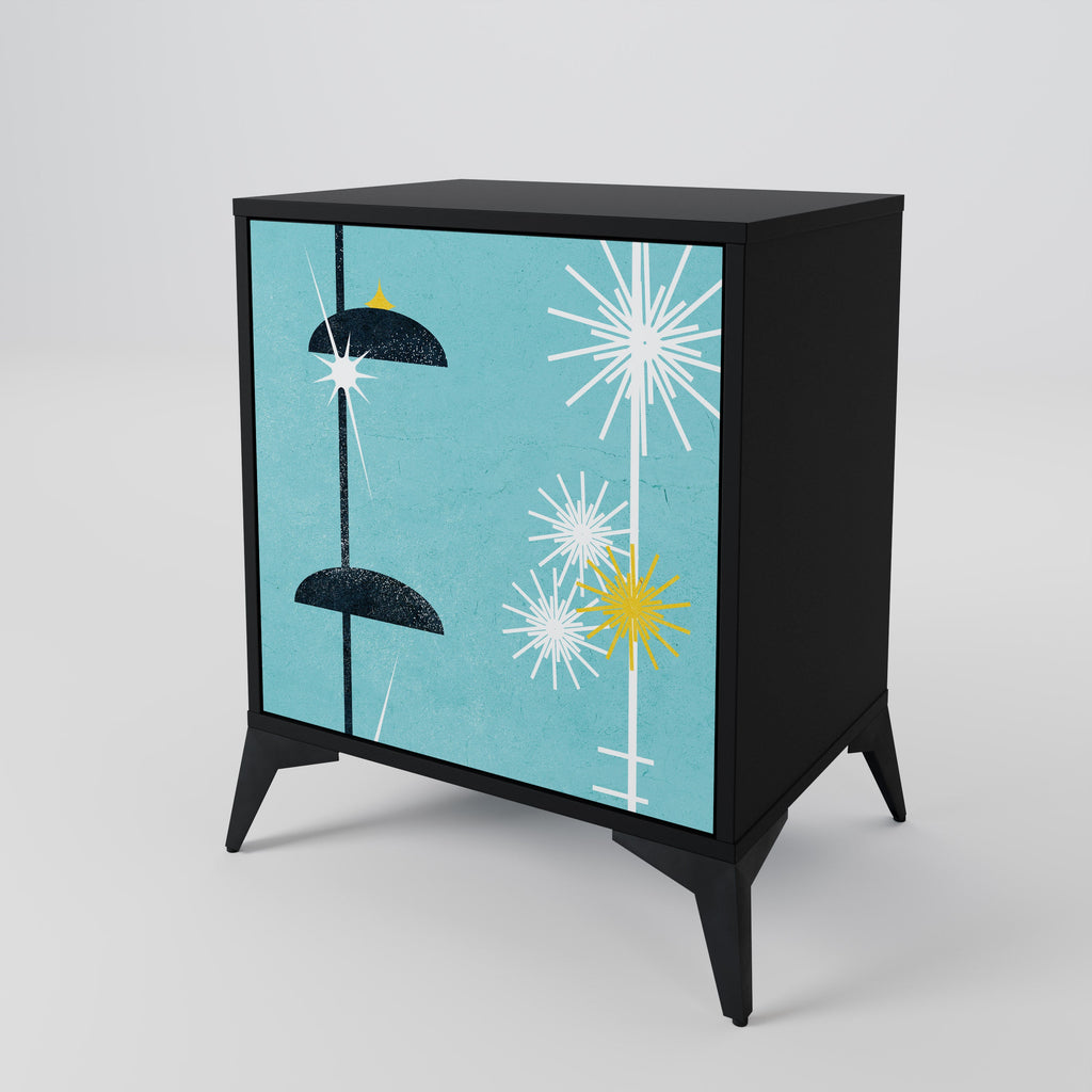 PATHS TO HAPPINESS 1-Door Sideboard in Black Finish