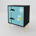 PATHS TO HAPPINESS 1-Door Sideboard in Black Finish