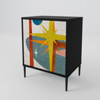 INTERSTELLAR VIBES 1-Door Sideboard in Black Finish