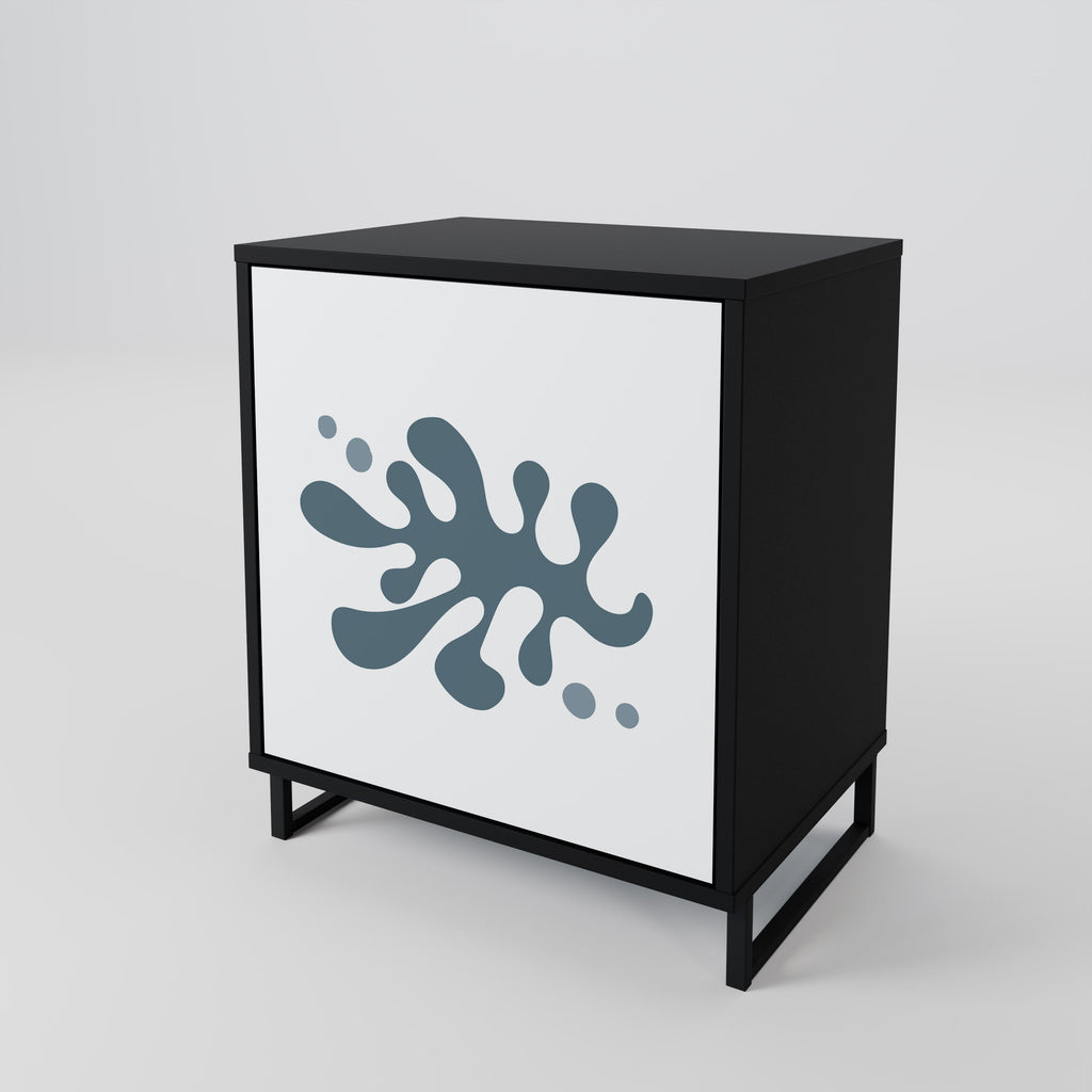 WONDERLAND VEGETATION 1-Door Sideboard in Black Finish