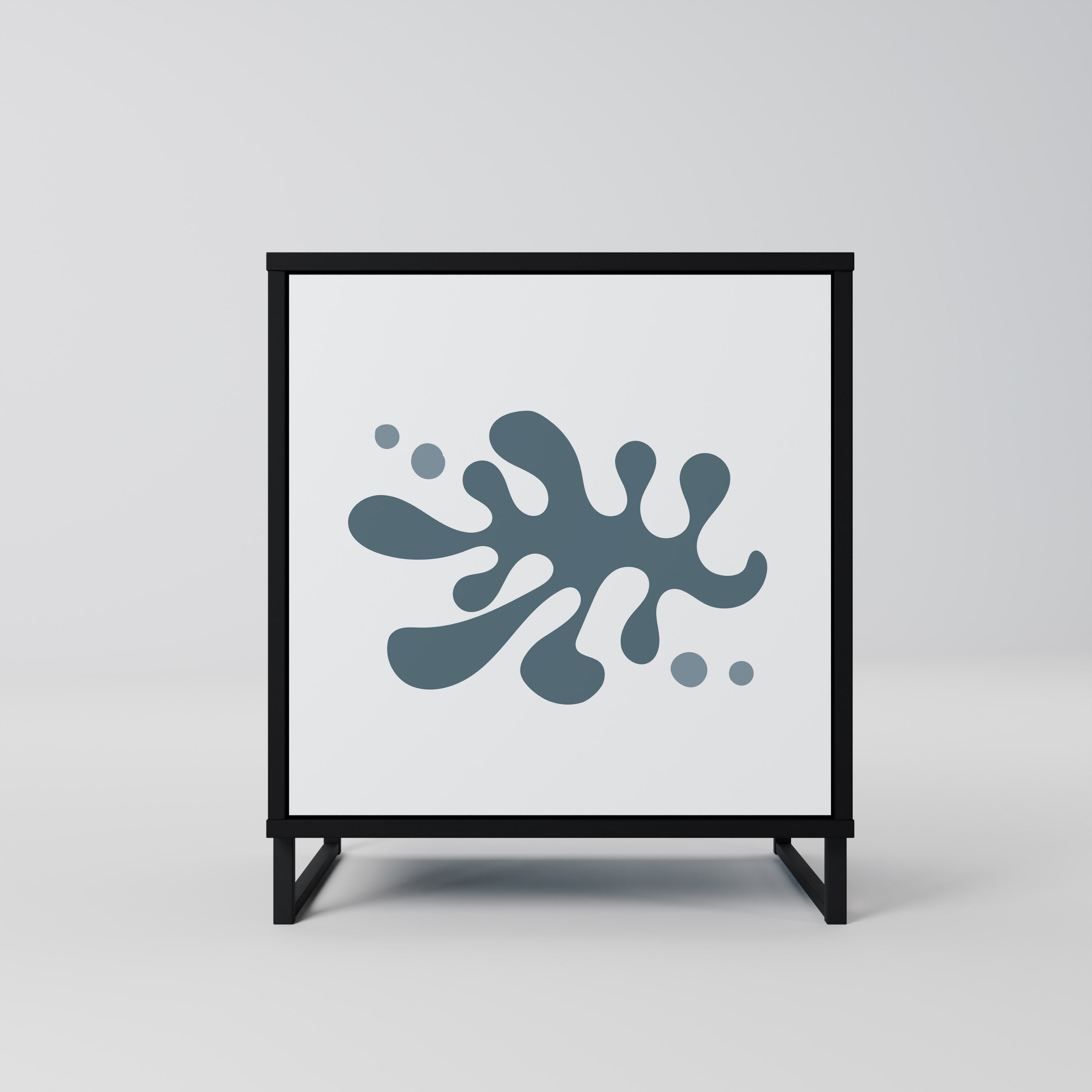 WONDERLAND VEGETATION 1-Door Sideboard in Black Finish