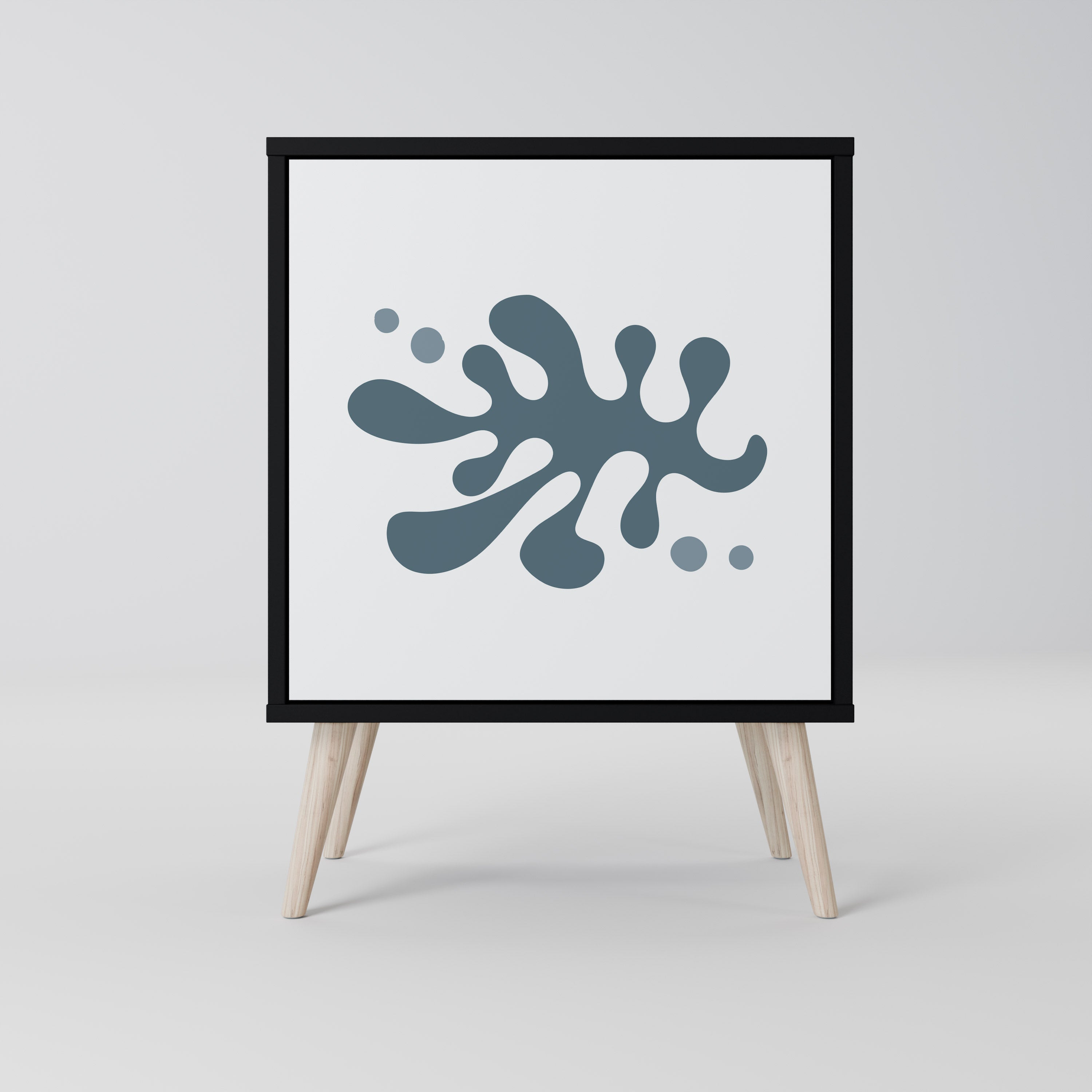 WONDERLAND VEGETATION 1-Door Sideboard in Black Finish