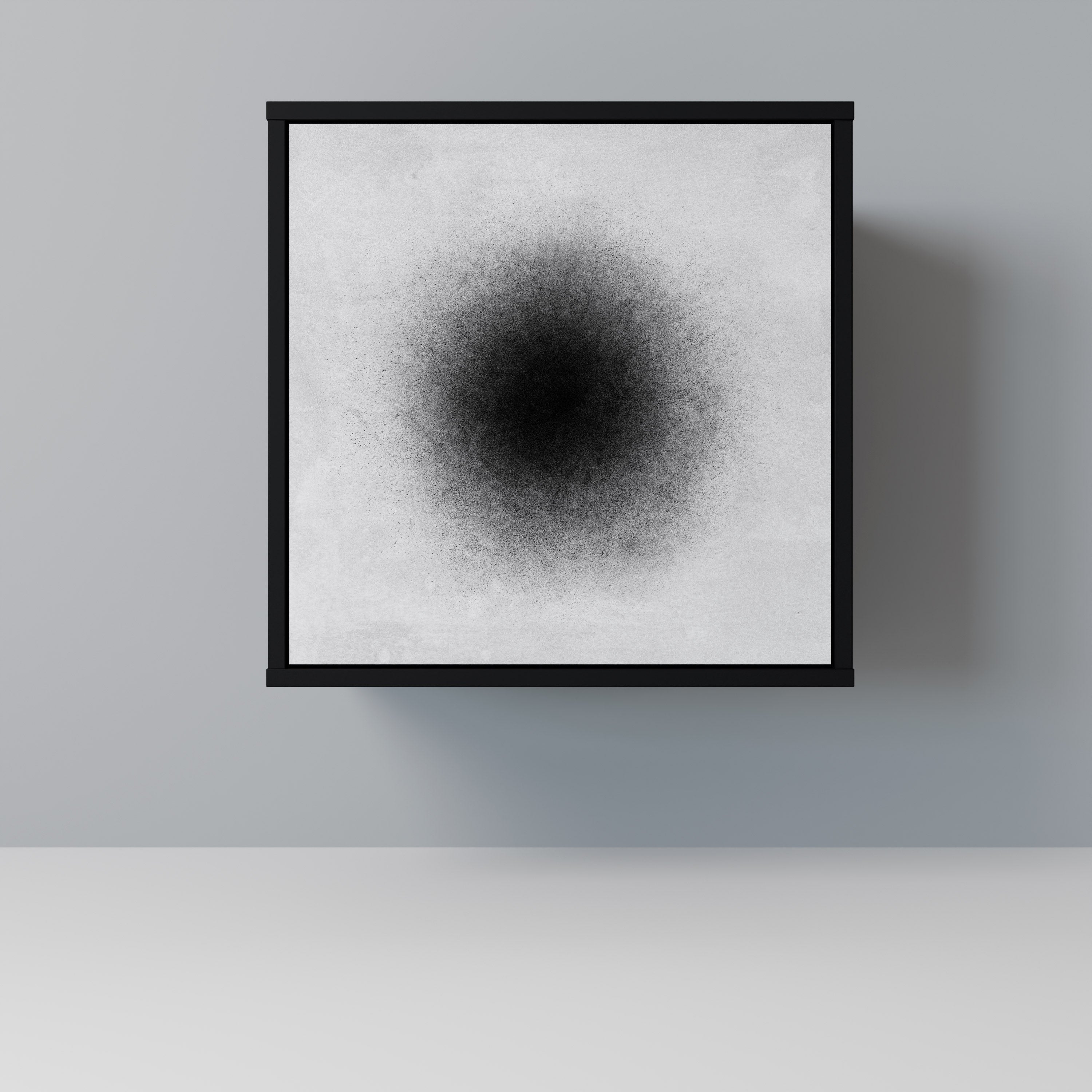 BLACK HOLE Aparador de 1 Porta em Acabamento Preto