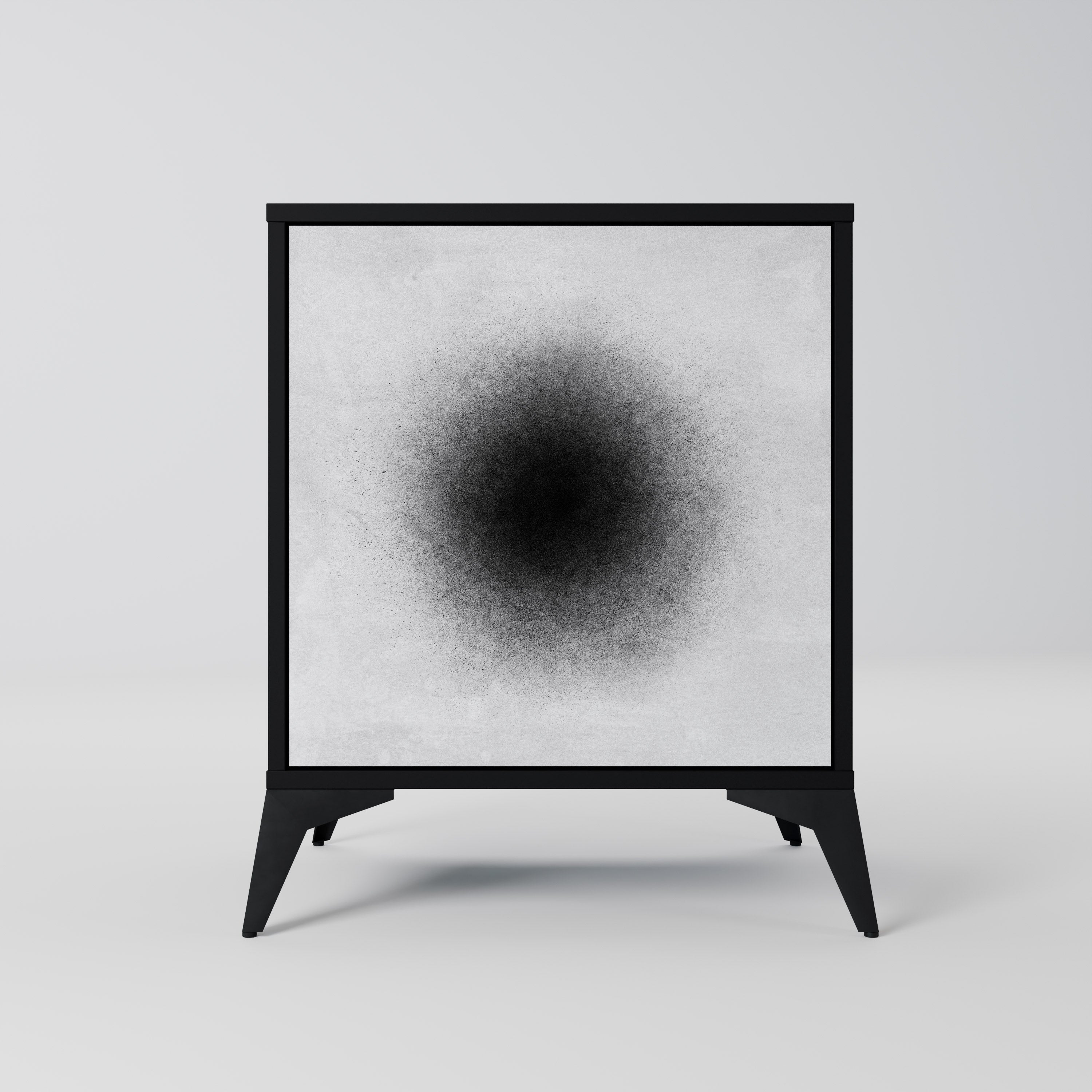 BLACK HOLE Aparador de 1 Porta em Acabamento Preto