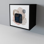 COLORFUL SHAPES Aparador de 1 Porta em Acabamento Preto