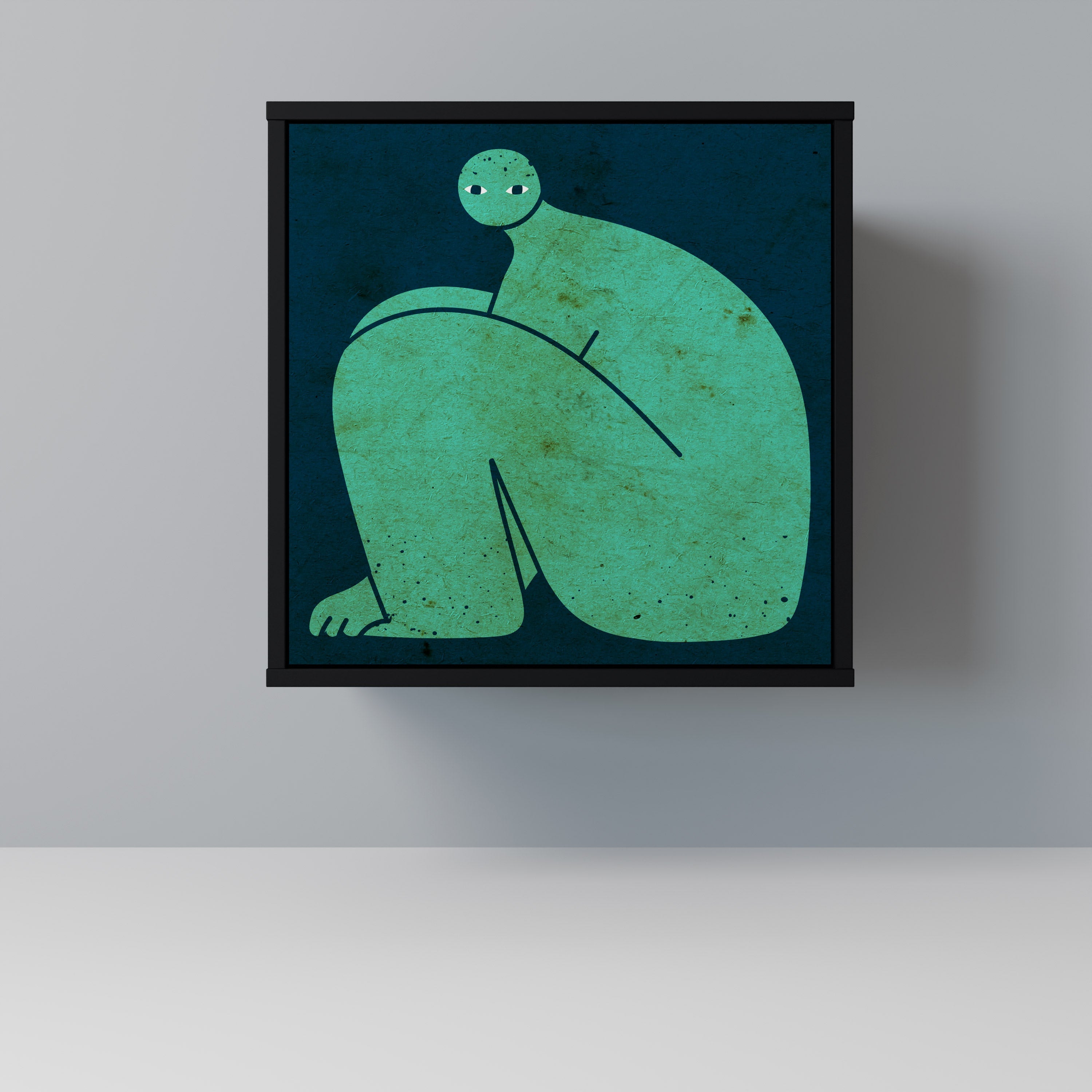 TOGETHER BUT SEPARATELY Aparador de 1 Porta em Acabamento Preto