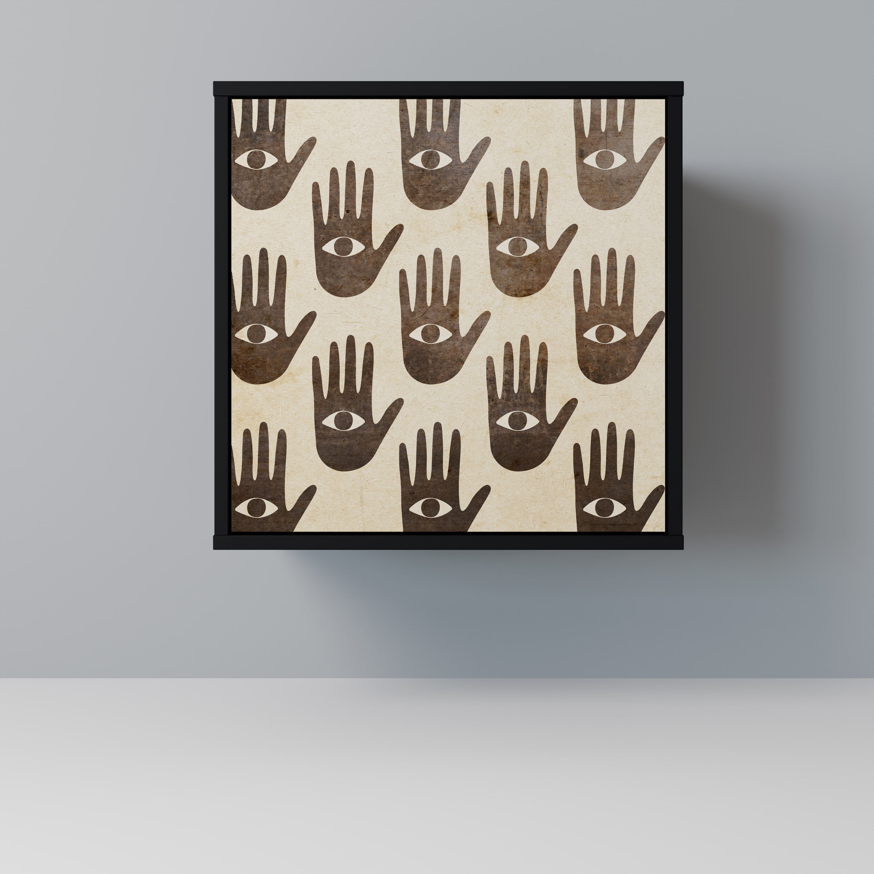 SEE MORE Aparador de 1 Porta em Acabamento Preto