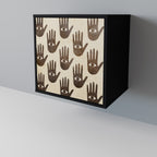 SEE MORE Aparador de 1 Porta em Acabamento Preto