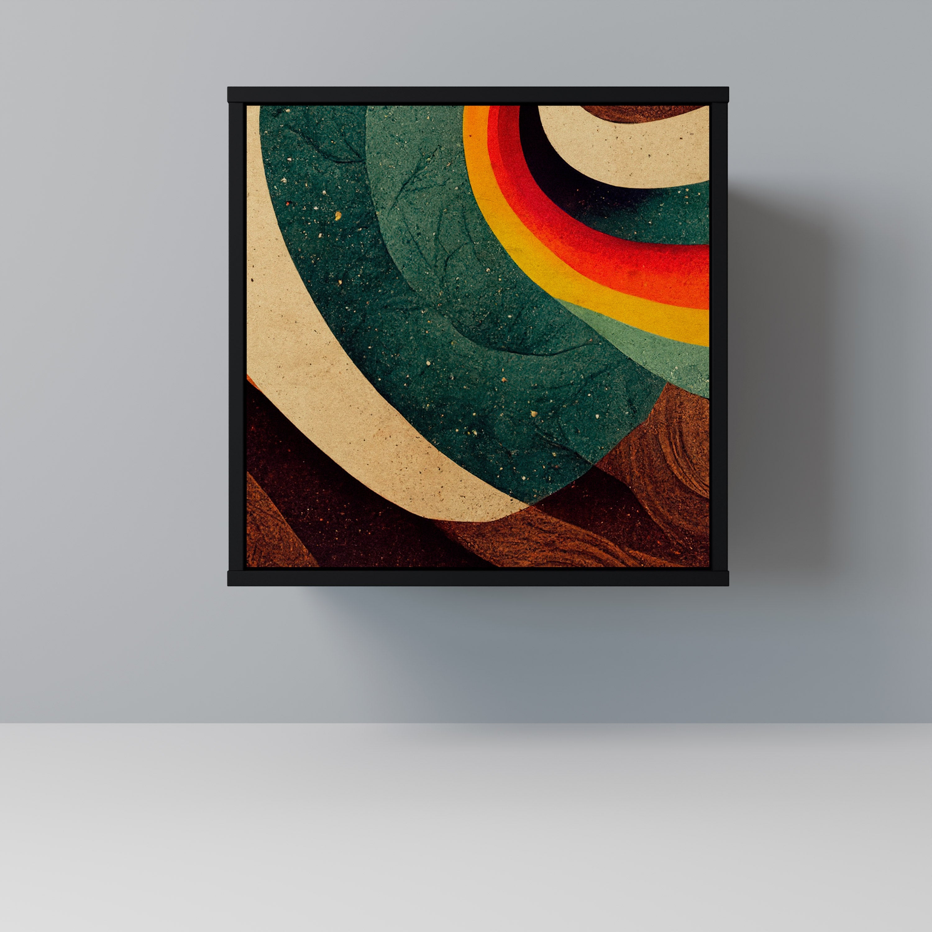 COLORFUL STRANDS Aparador de 1 Porta em Acabamento Preto