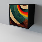 COLORFUL STRANDS Aparador de 1 Porta em Acabamento Preto