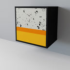 DYED BY ORANGE 1-Door Sideboard in Black Finish