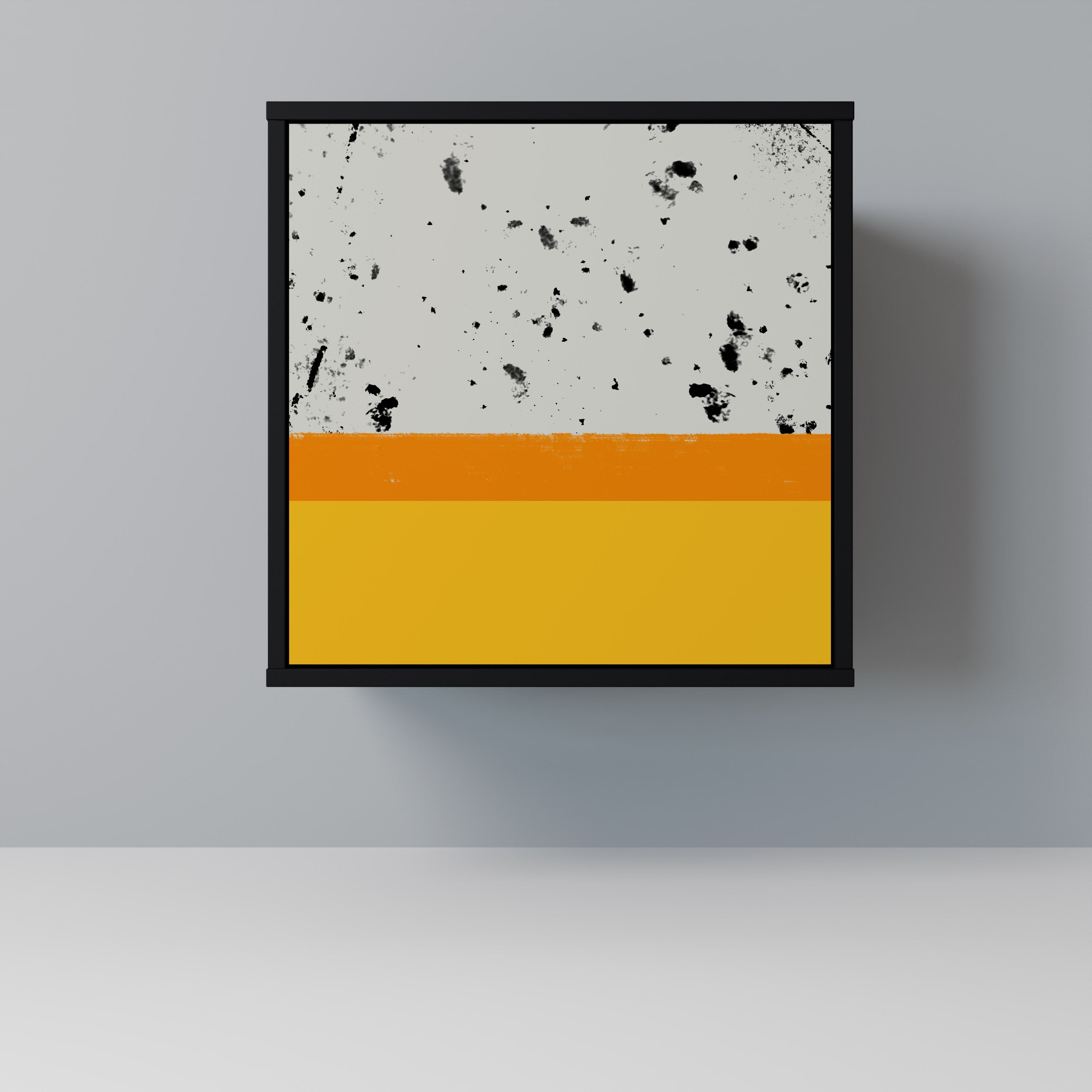 DYED BY ORANGE Aparador de 1 Porta em Acabamento Preto