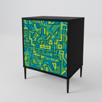 NOSTALGIC MEMORIES 1-Door Sideboard in Black Finish
