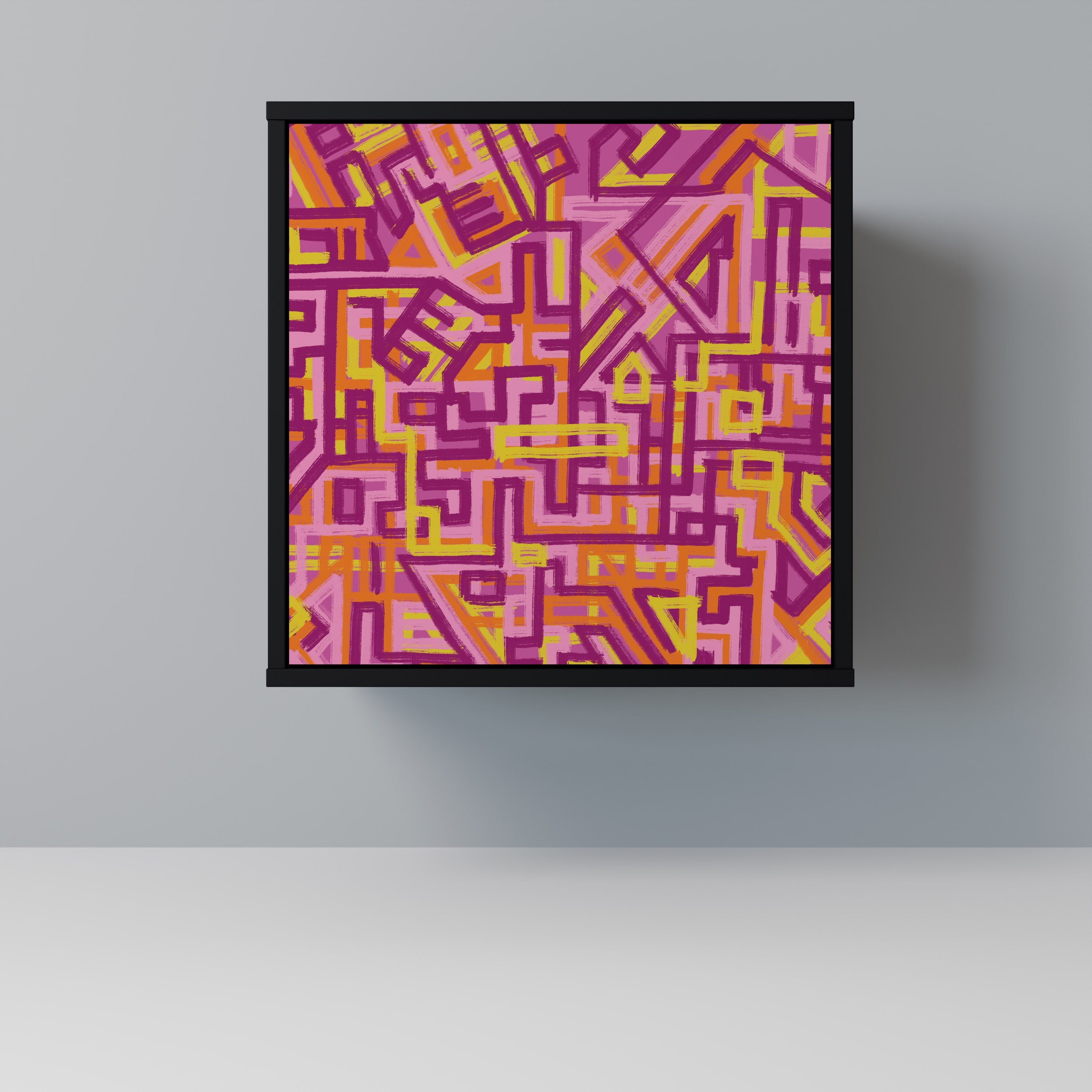 LOVELY MEMORIES Aparador de 1 Porta em Acabamento Preto