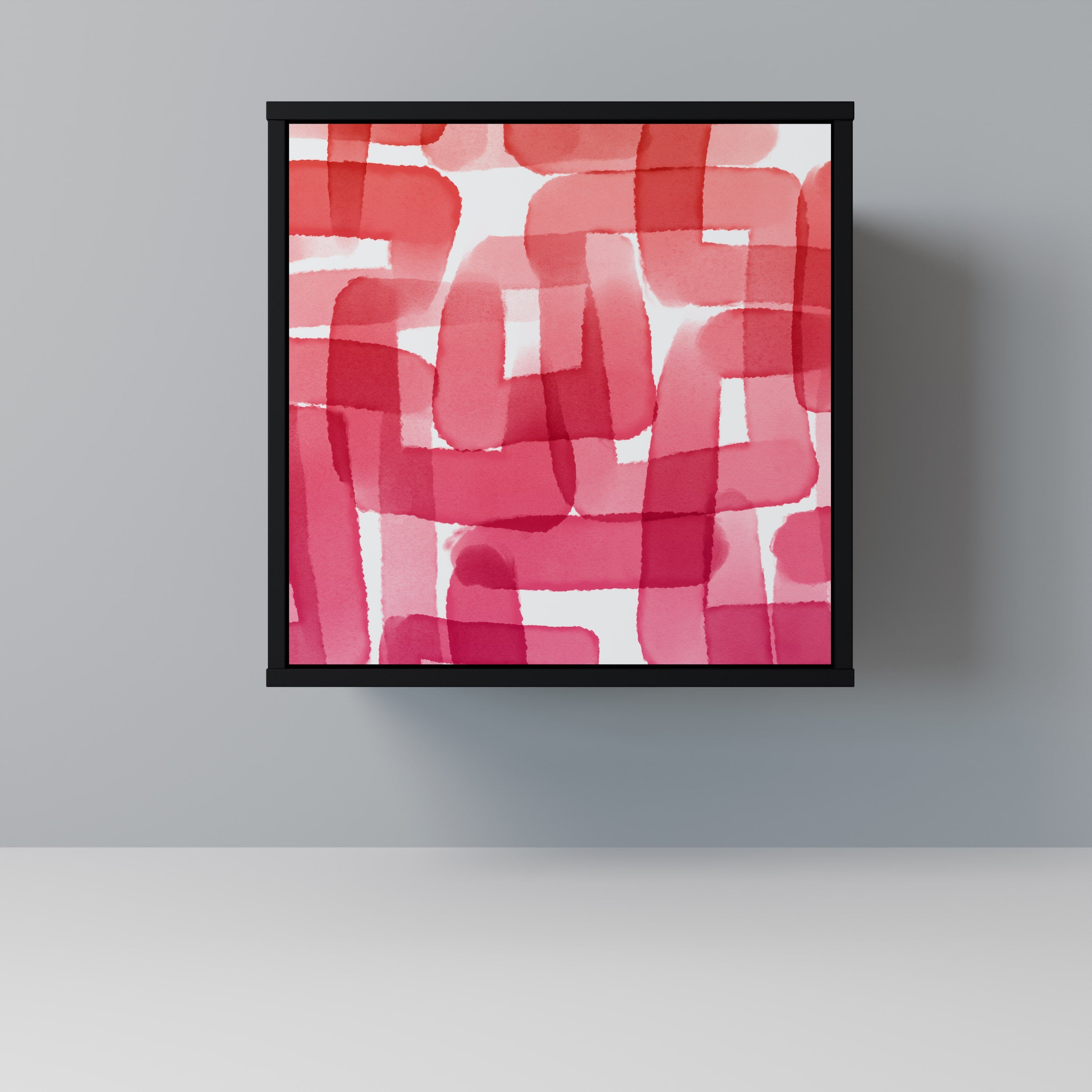 KALEIDOSCOPIC CUBISM Aparador de 1 Porta em Acabamento Preto