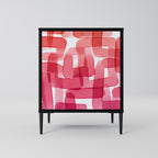 KALEIDOSCOPIC CUBISM Aparador de 1 Porta em Acabamento Preto