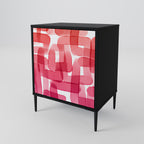 KALEIDOSCOPIC CUBISM Aparador de 1 Porta em Acabamento Preto