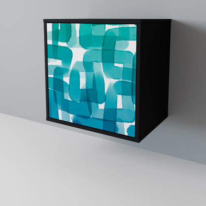 TURQUOISE RECTANGLES Aparador de 1 Porta