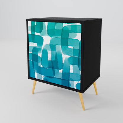 TURQUOISE RECTANGLES Aparador de 1 Porta