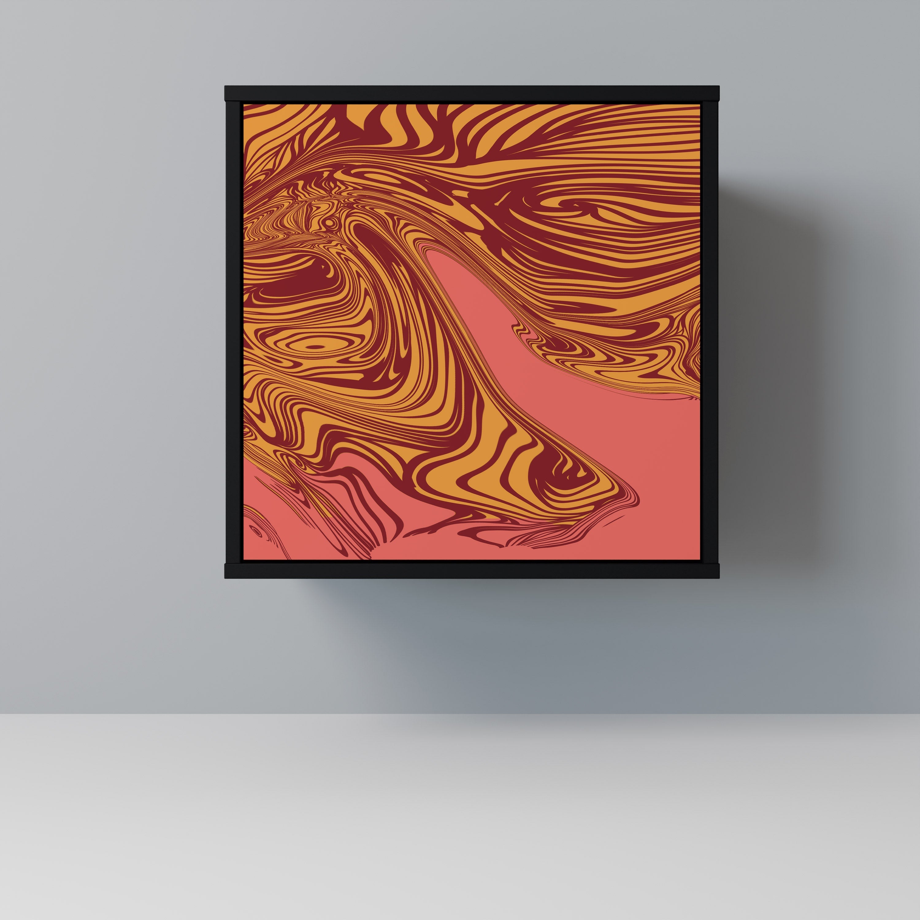 FLOATING THOUGHTS Aparador de 1 Porta em Acabamento Preto