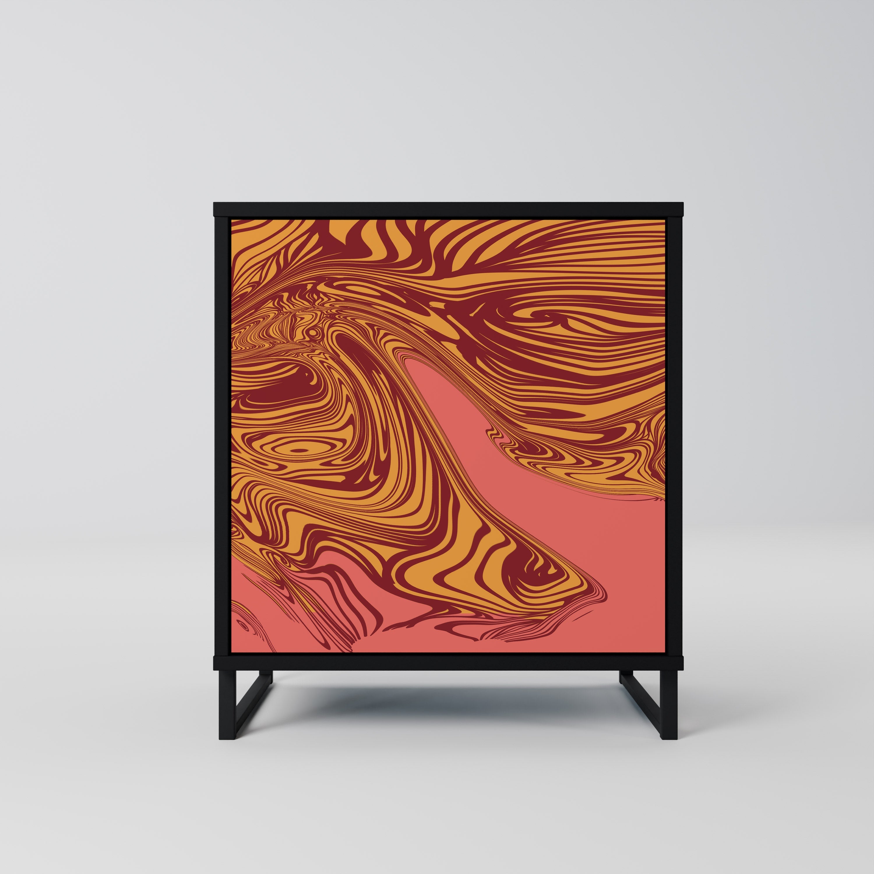 FLOATING THOUGHTS Aparador de 1 Porta em Acabamento Preto