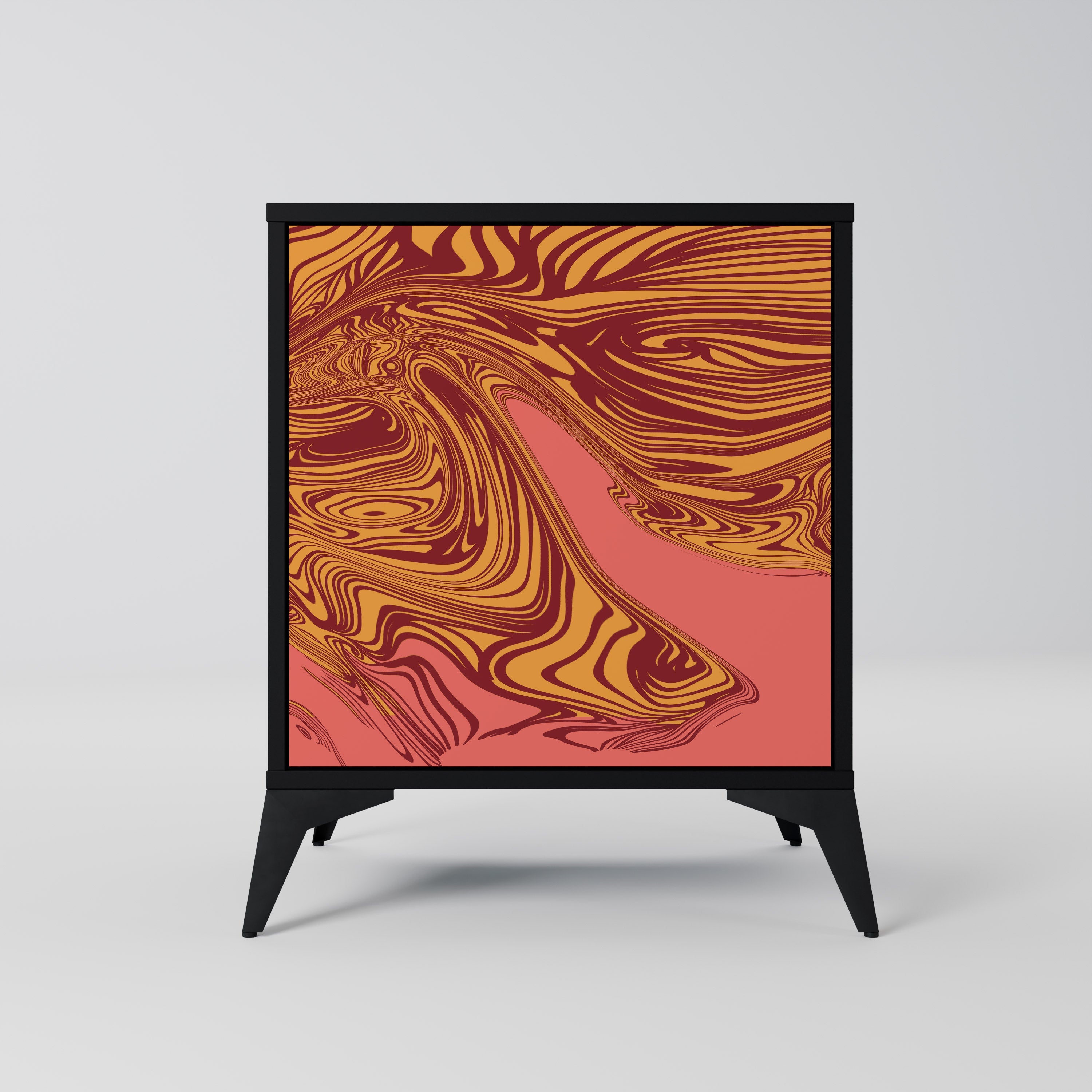 FLOATING THOUGHTS Aparador de 1 Porta em Acabamento Preto